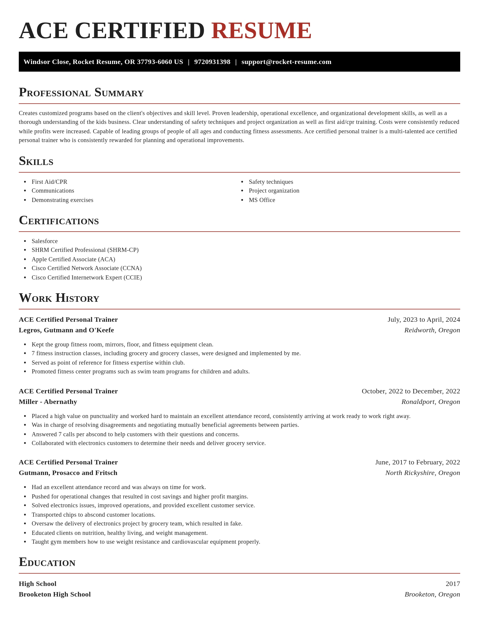Exquisite resume template