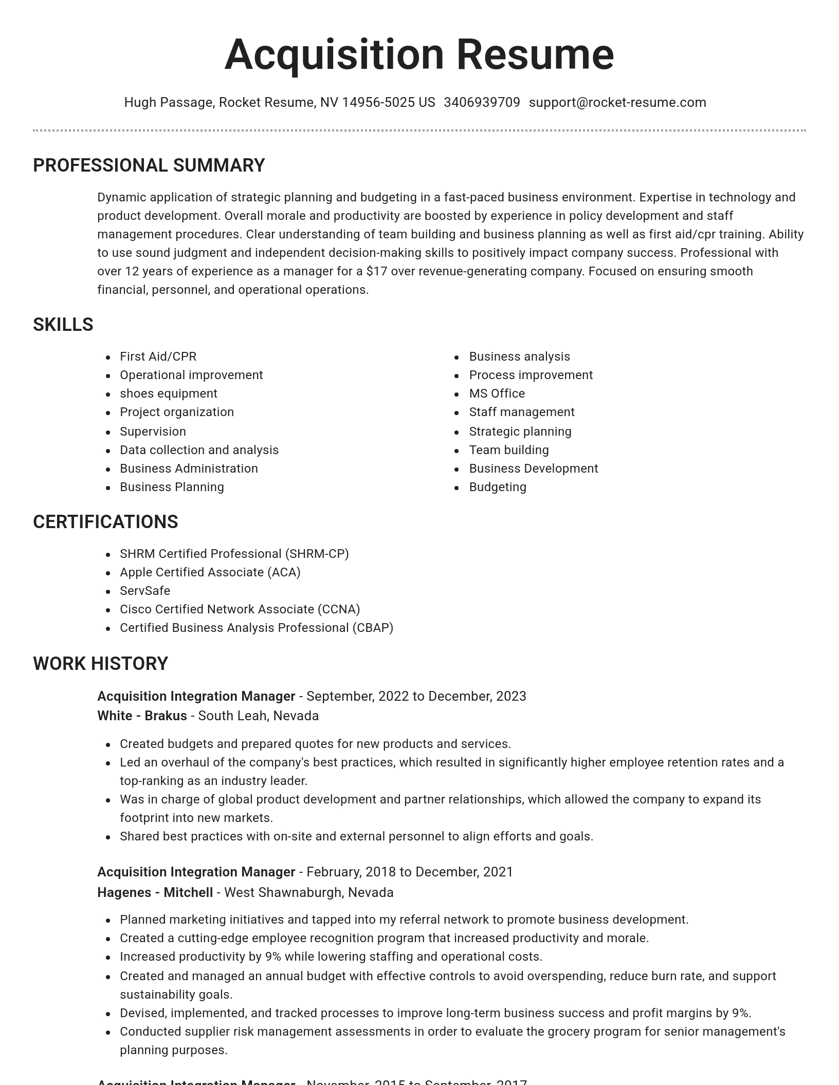Brilliant resume template