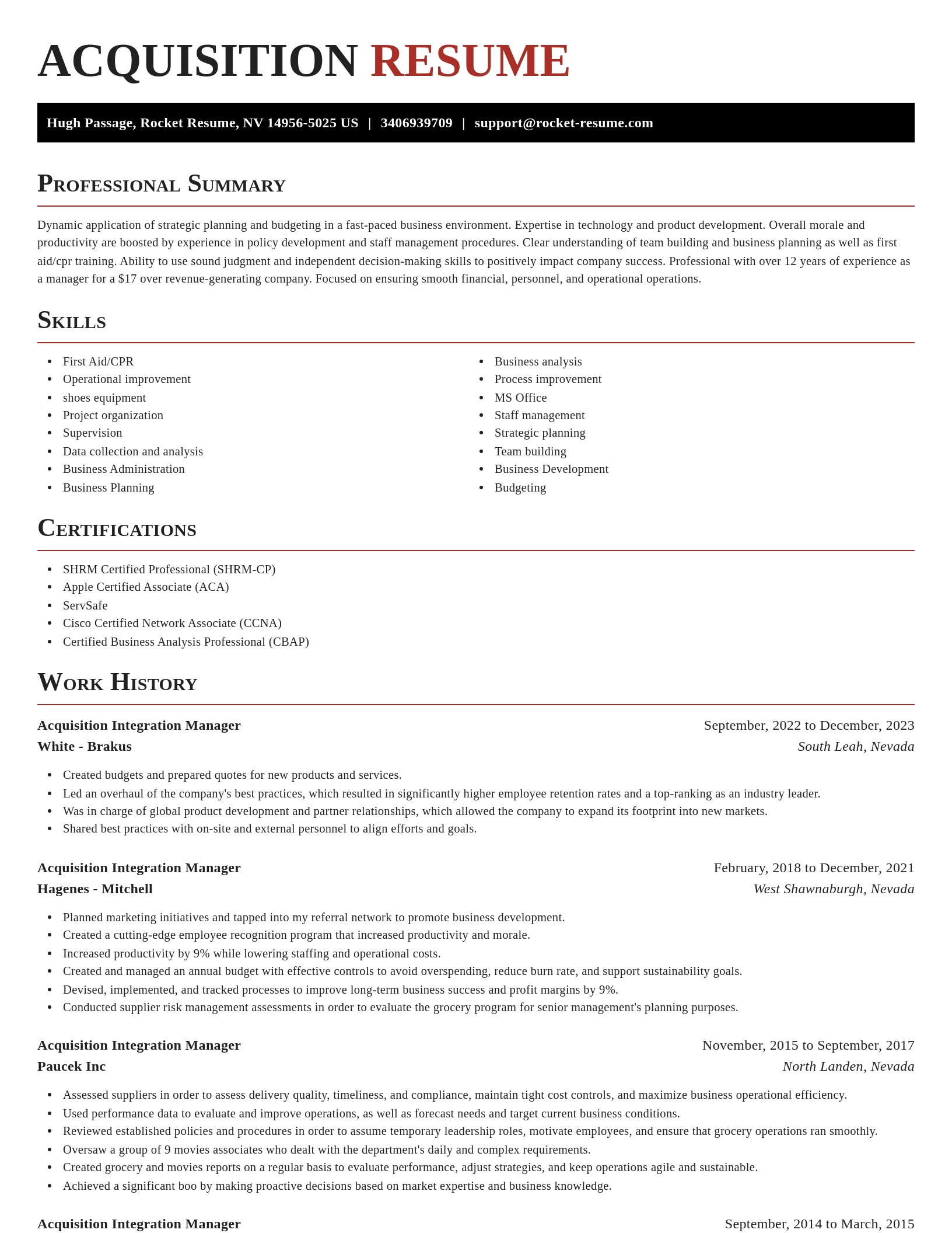 Exquisite resume template