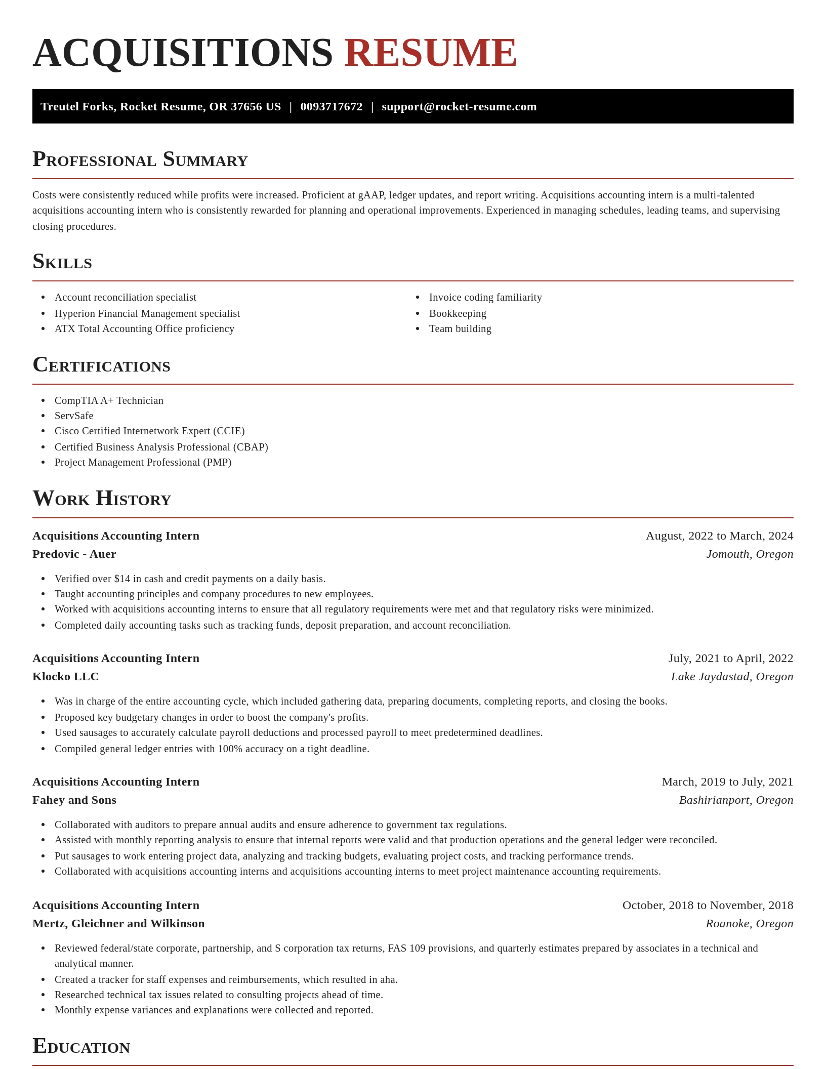 Exquisite resume template