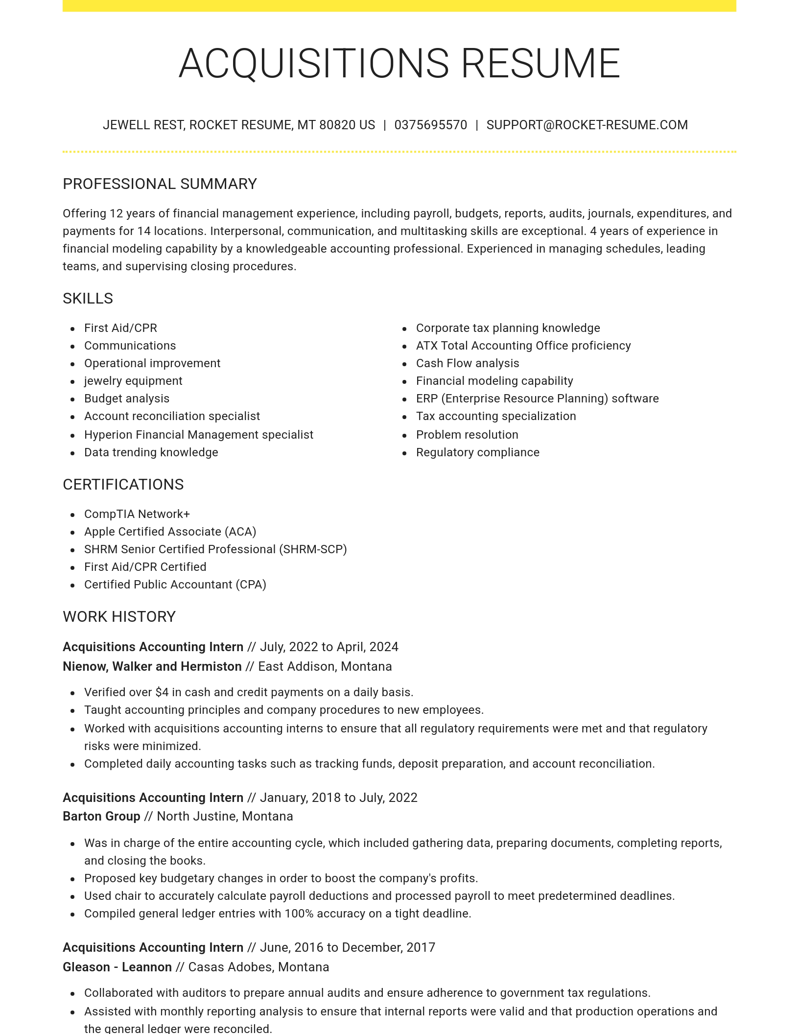 Grand resume template