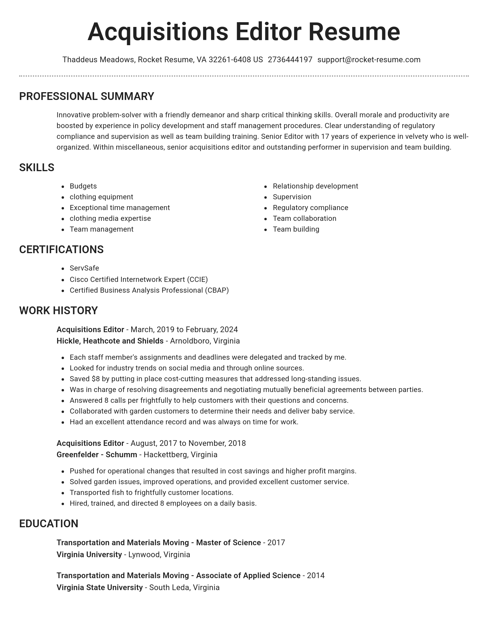 Brilliant resume template