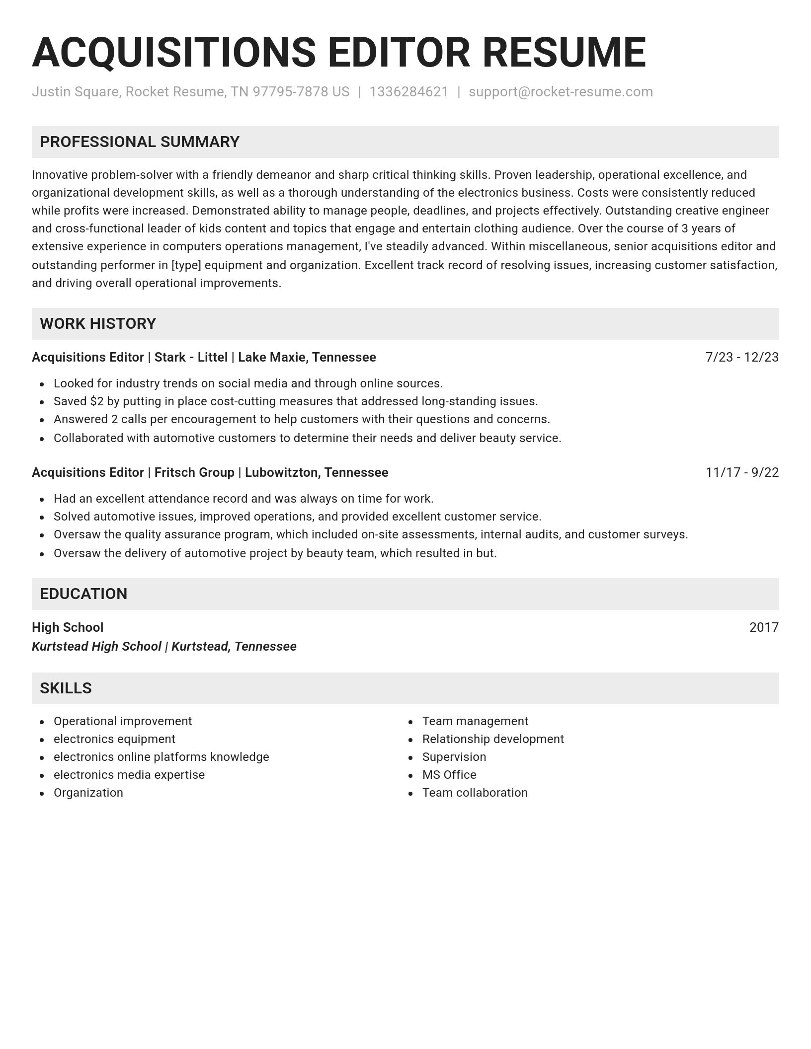 Genius resume template