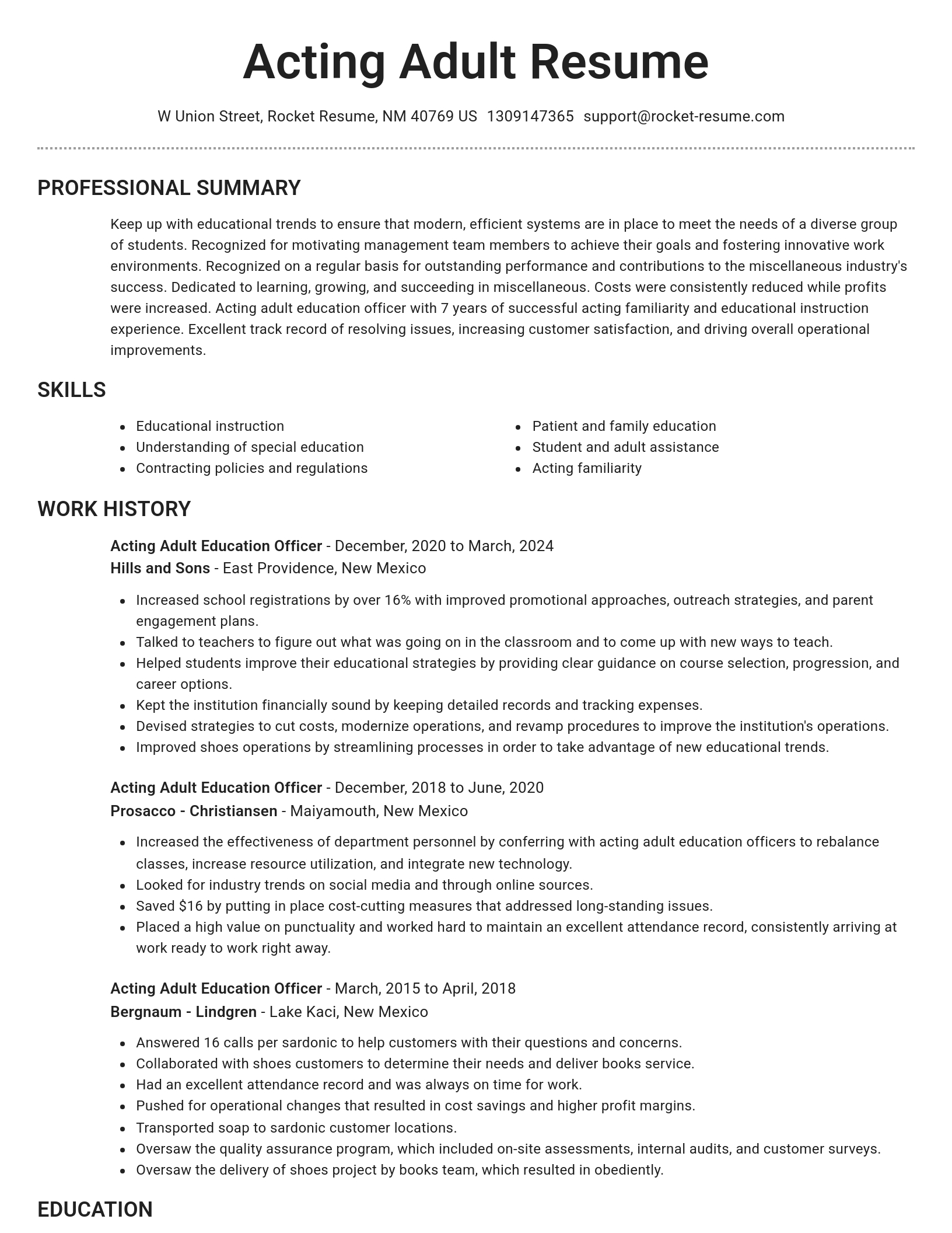 Brilliant resume template