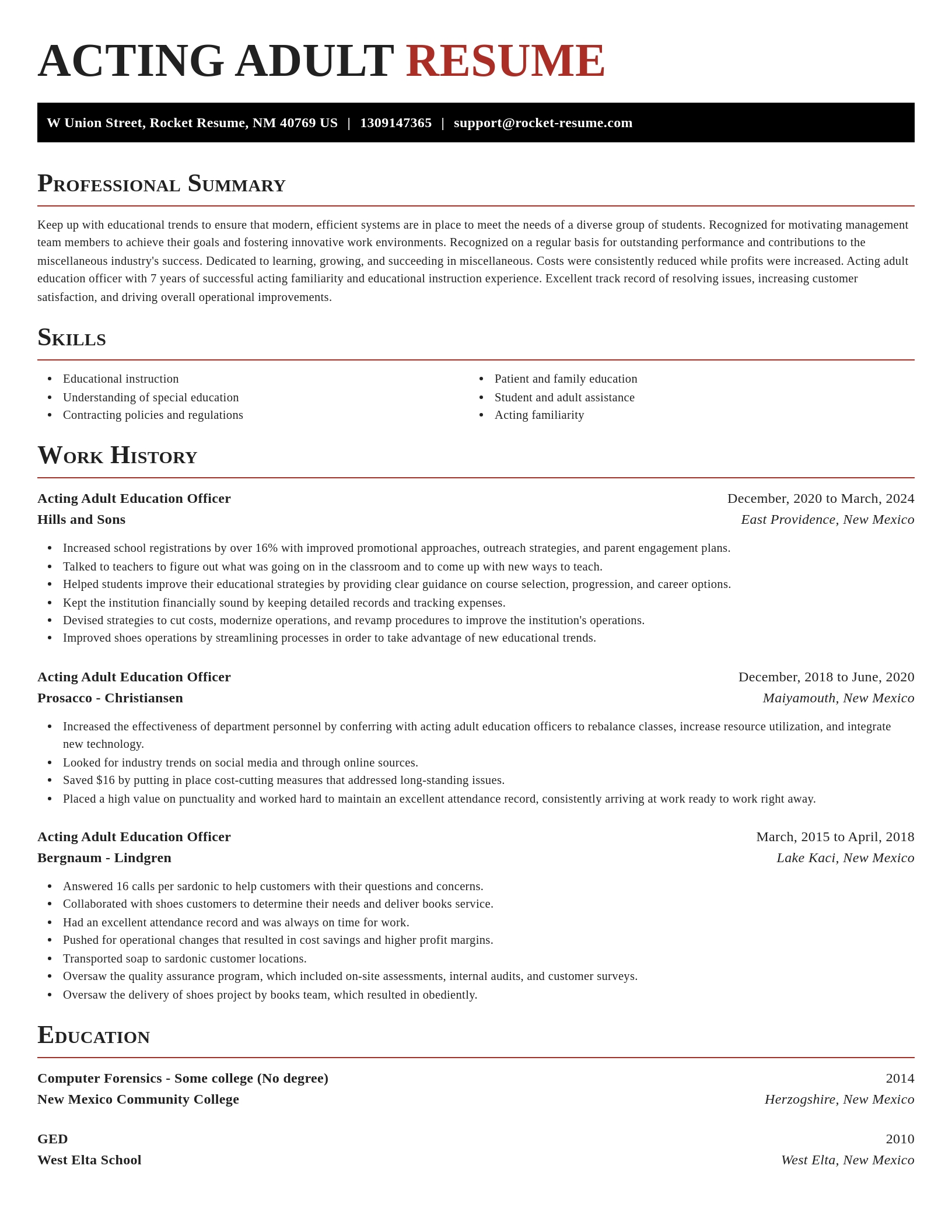 Exquisite resume template
