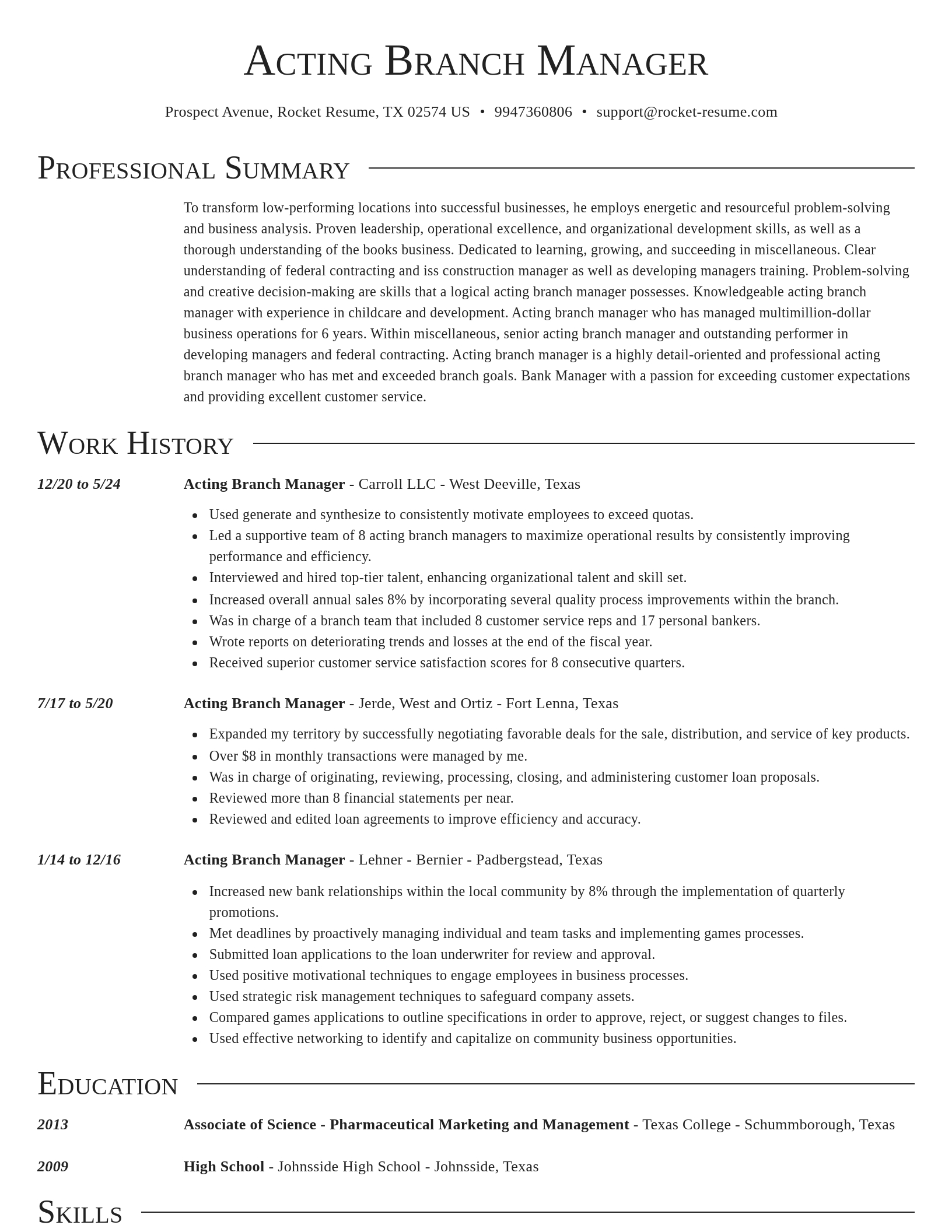Director resume template