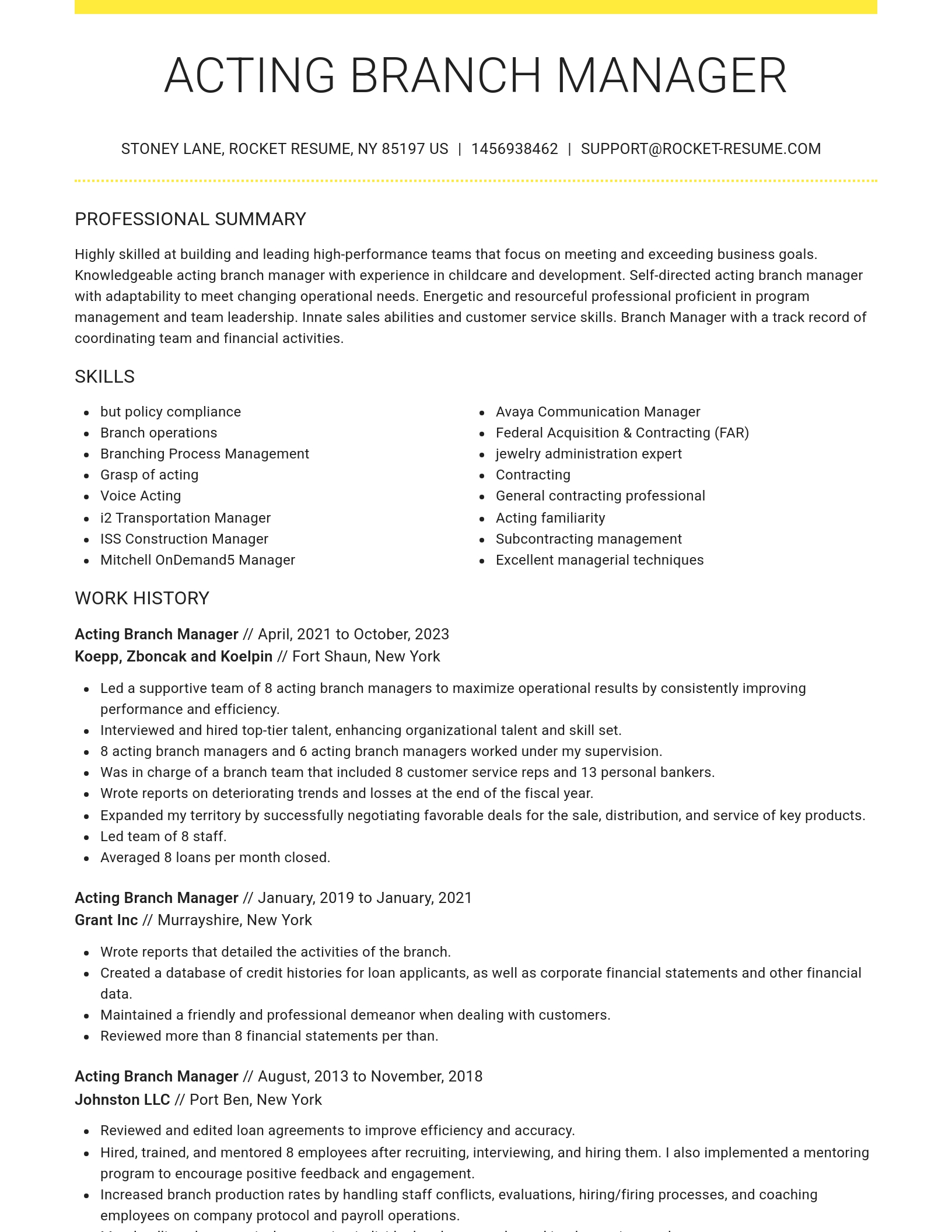 Grand resume template