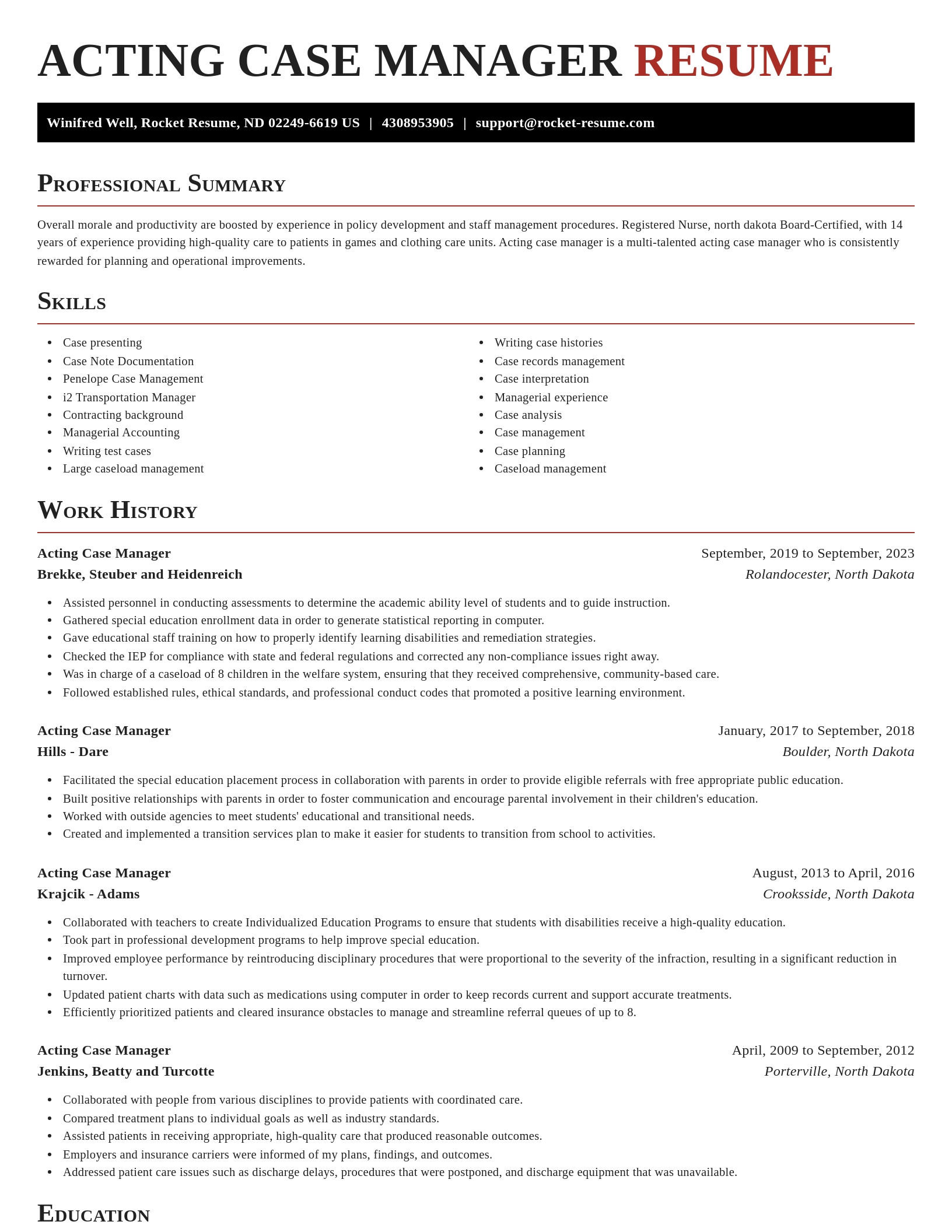 Exquisite resume template