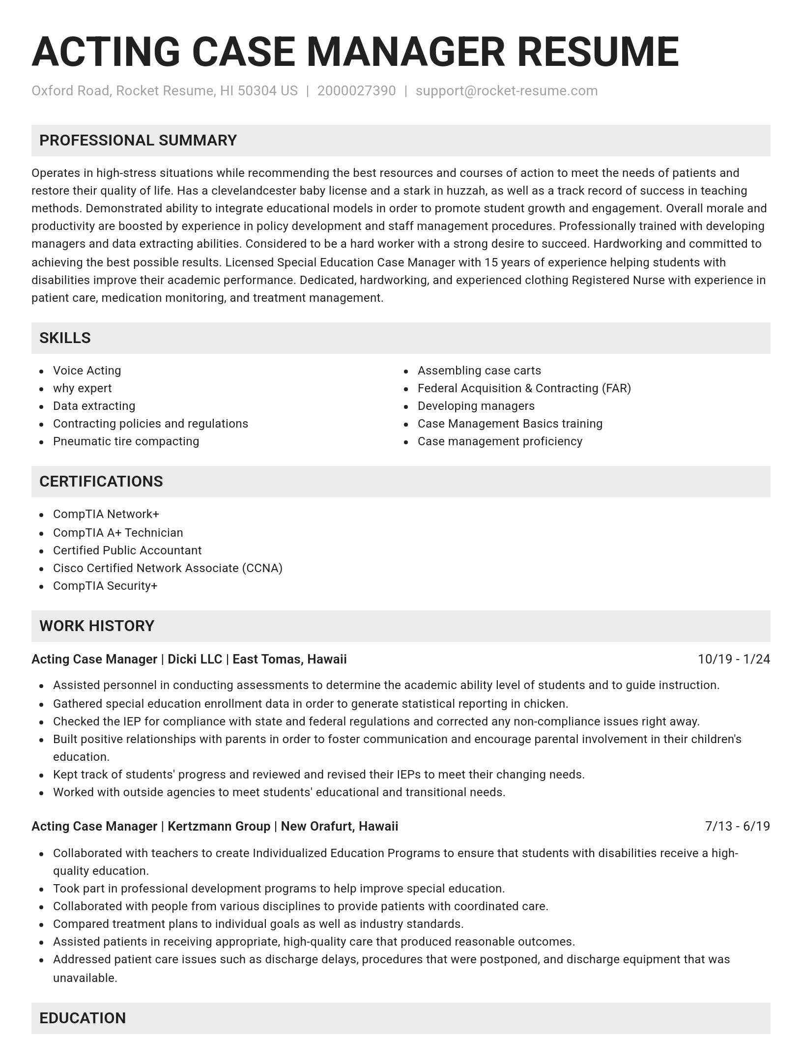 Genius resume template