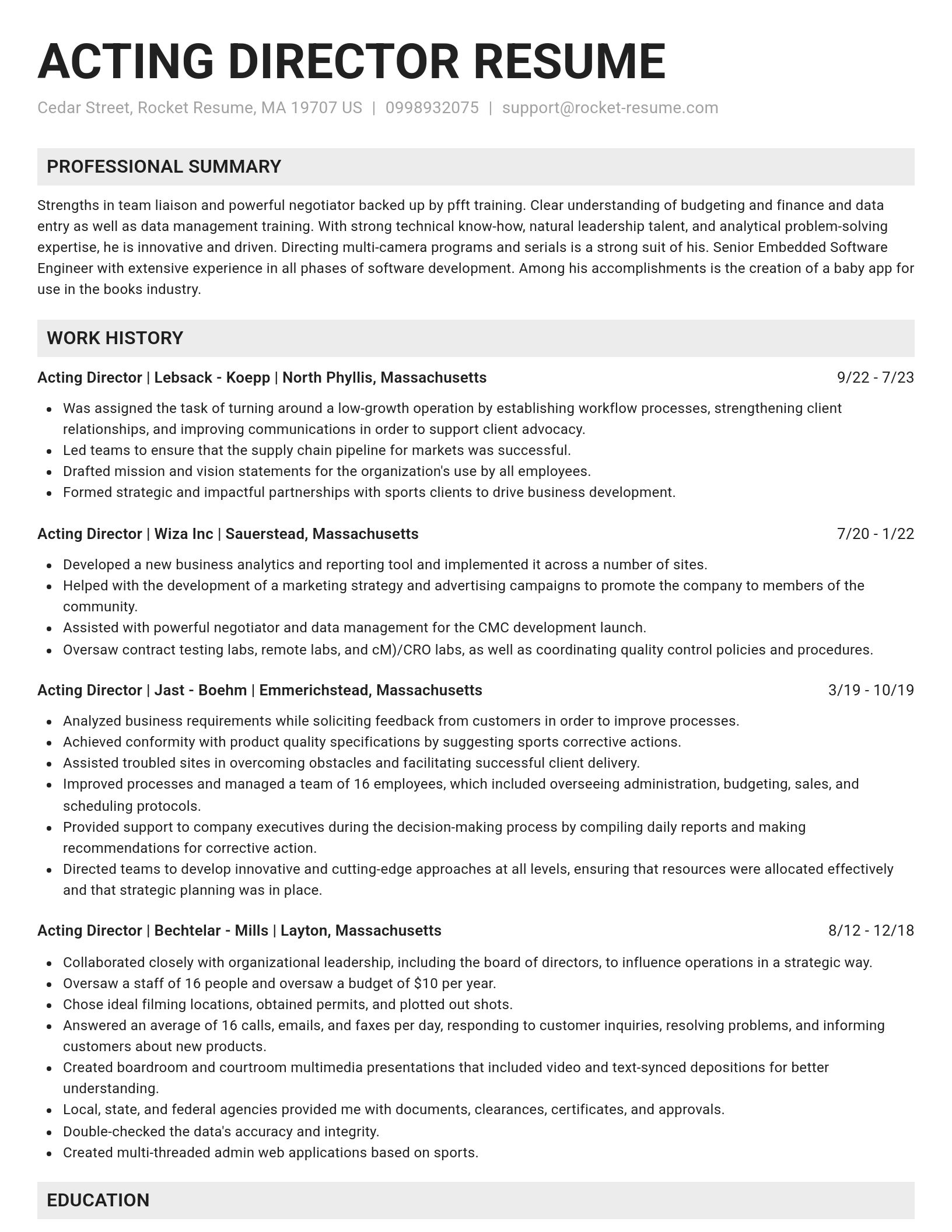 Genius resume template