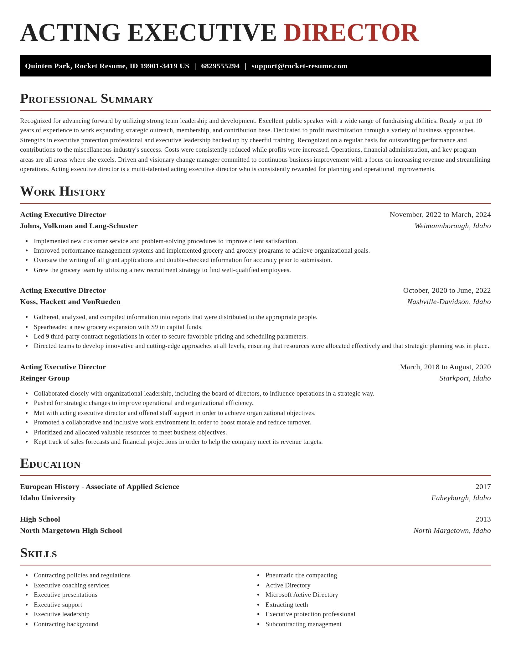 Exquisite resume template