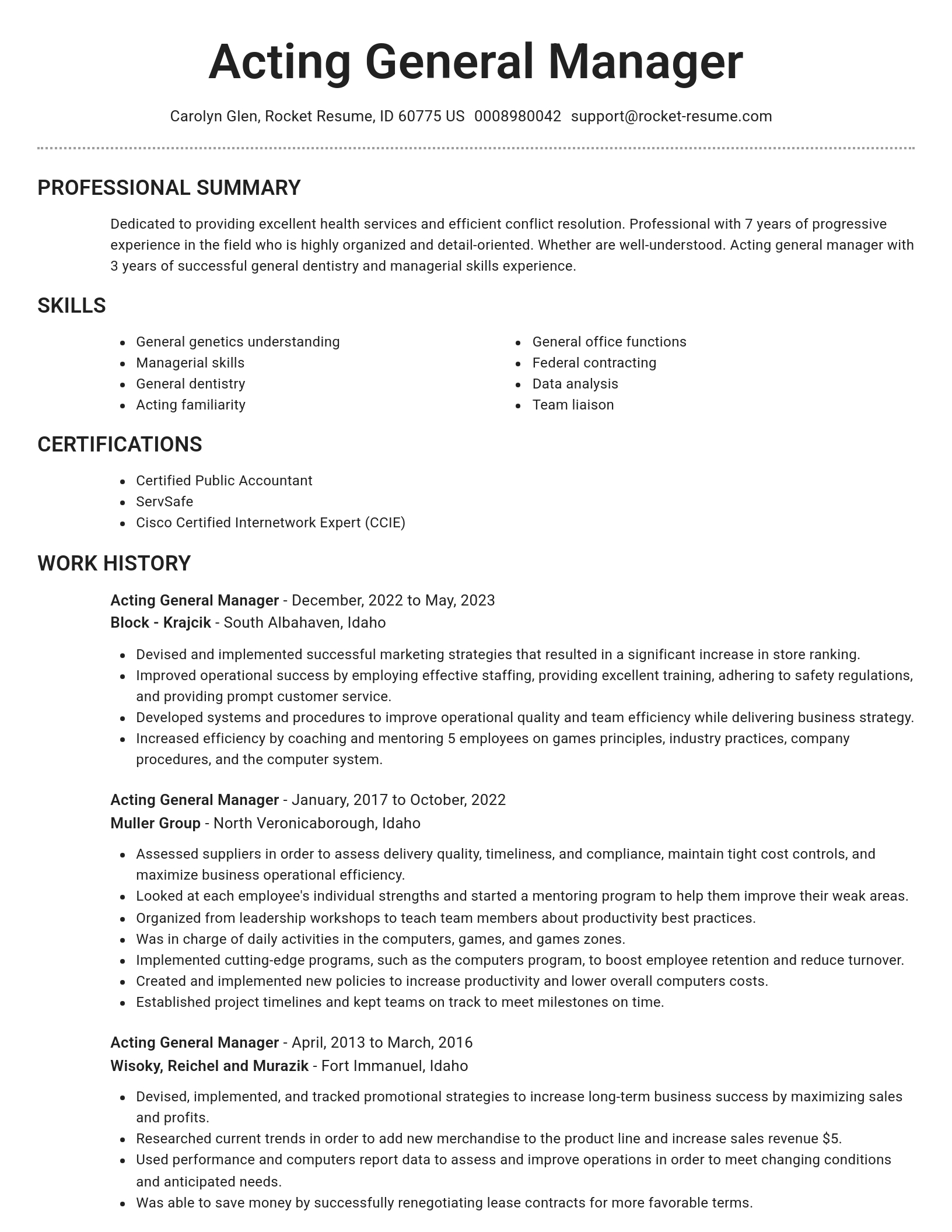 Brilliant resume template