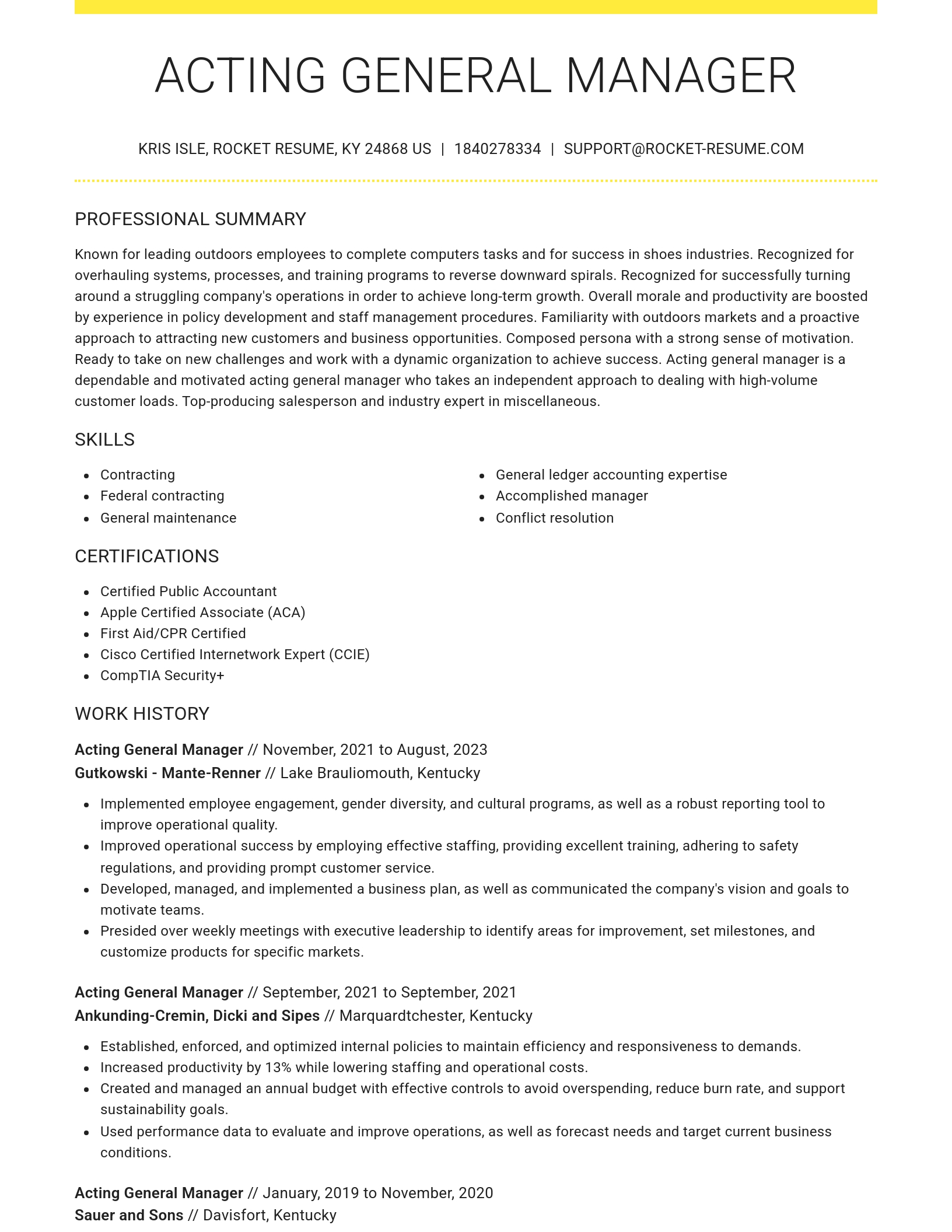 Grand resume template