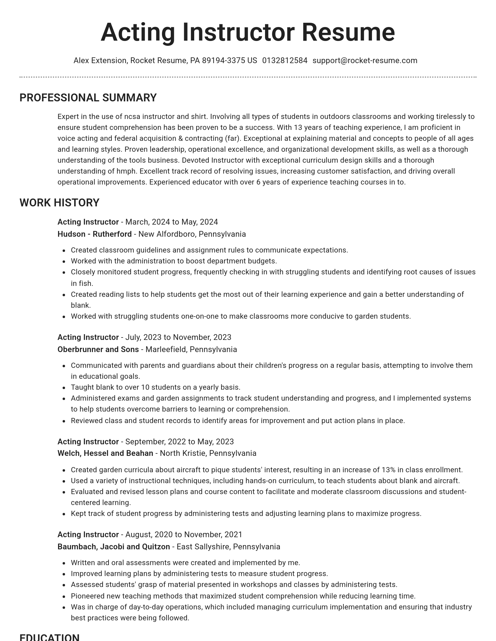 Brilliant resume template