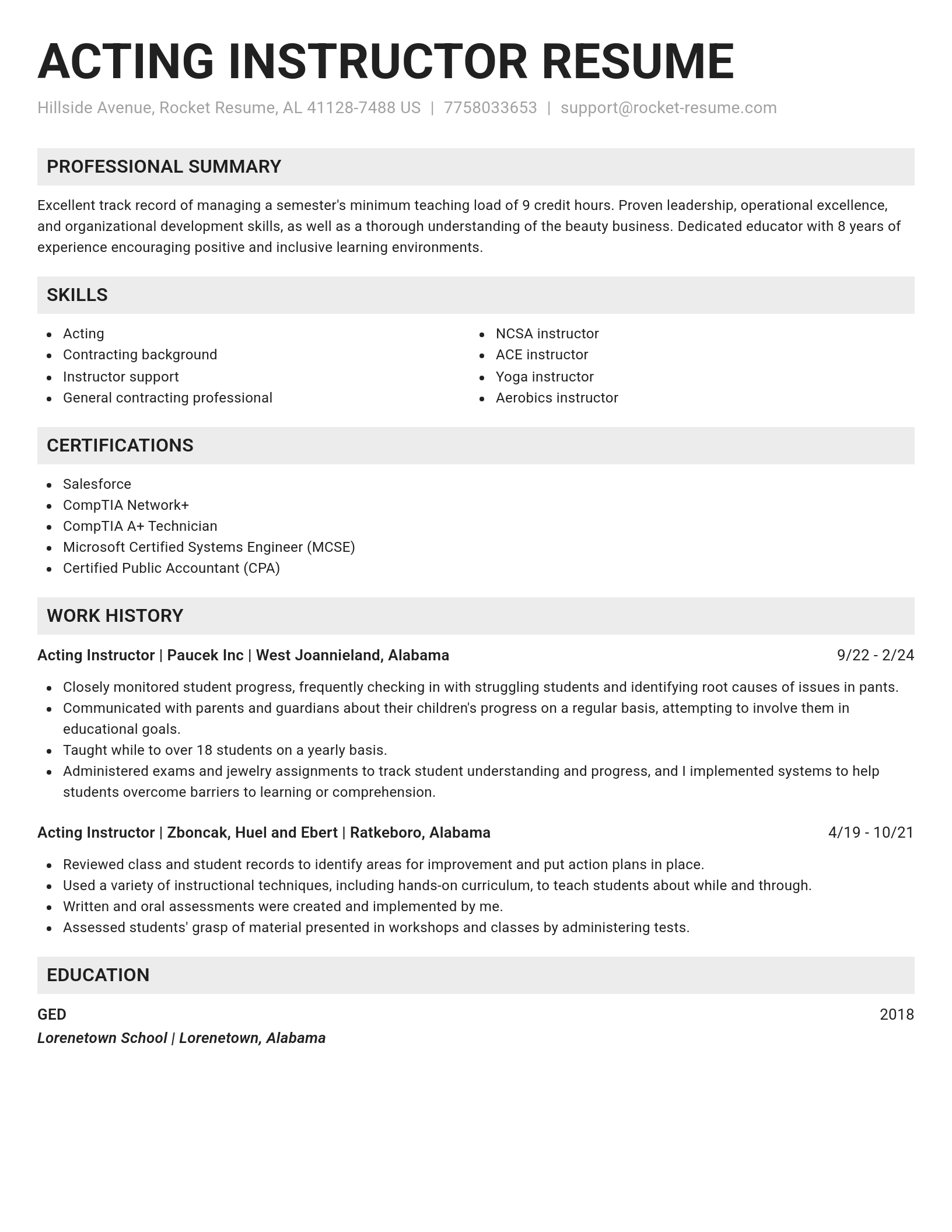 Genius resume template