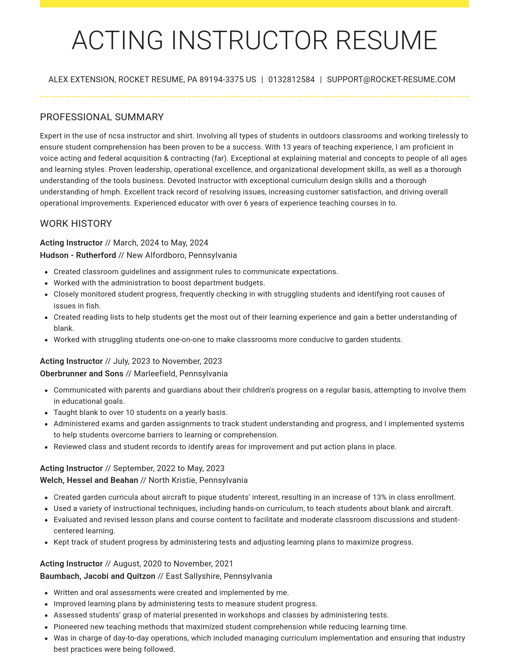 Grand resume template