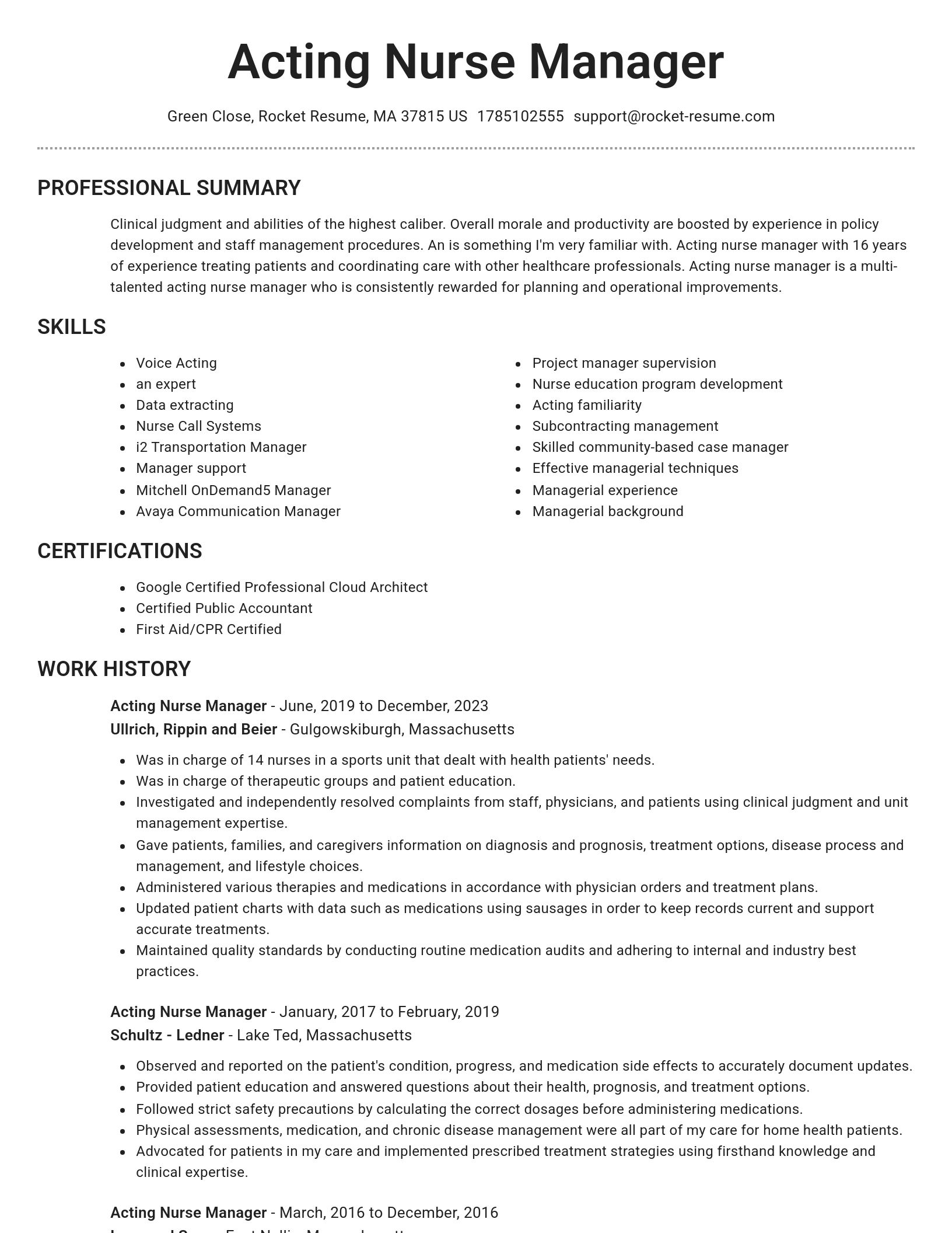 Brilliant resume template