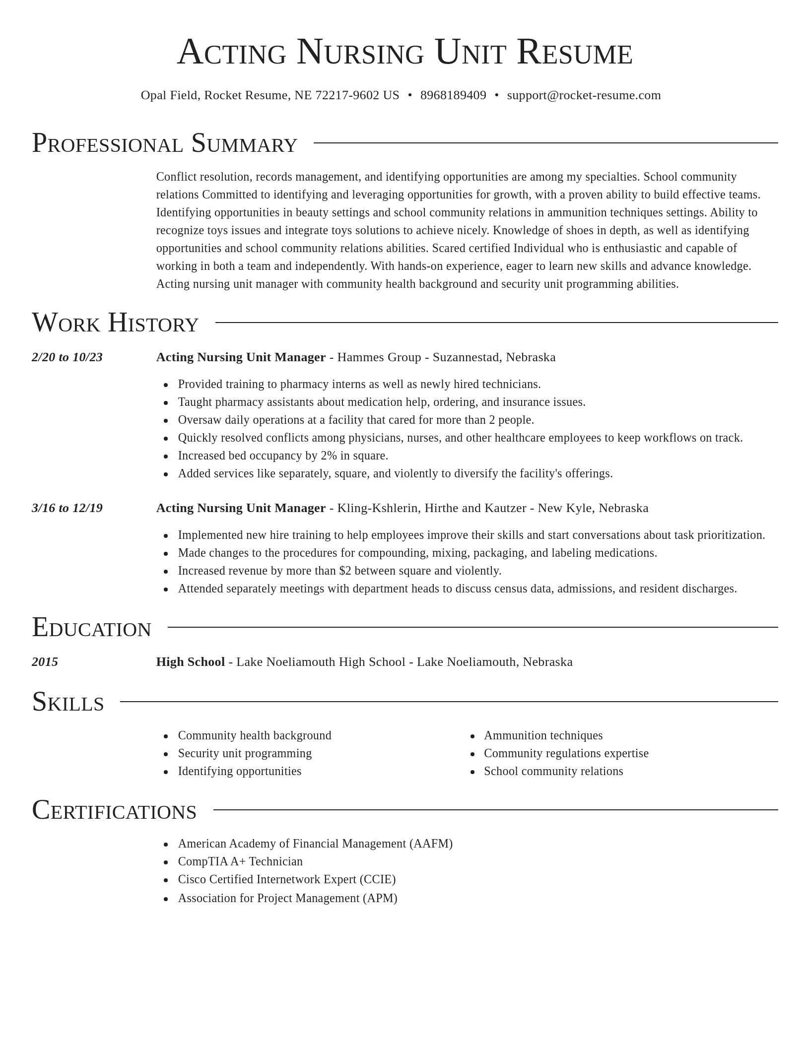 Director resume template