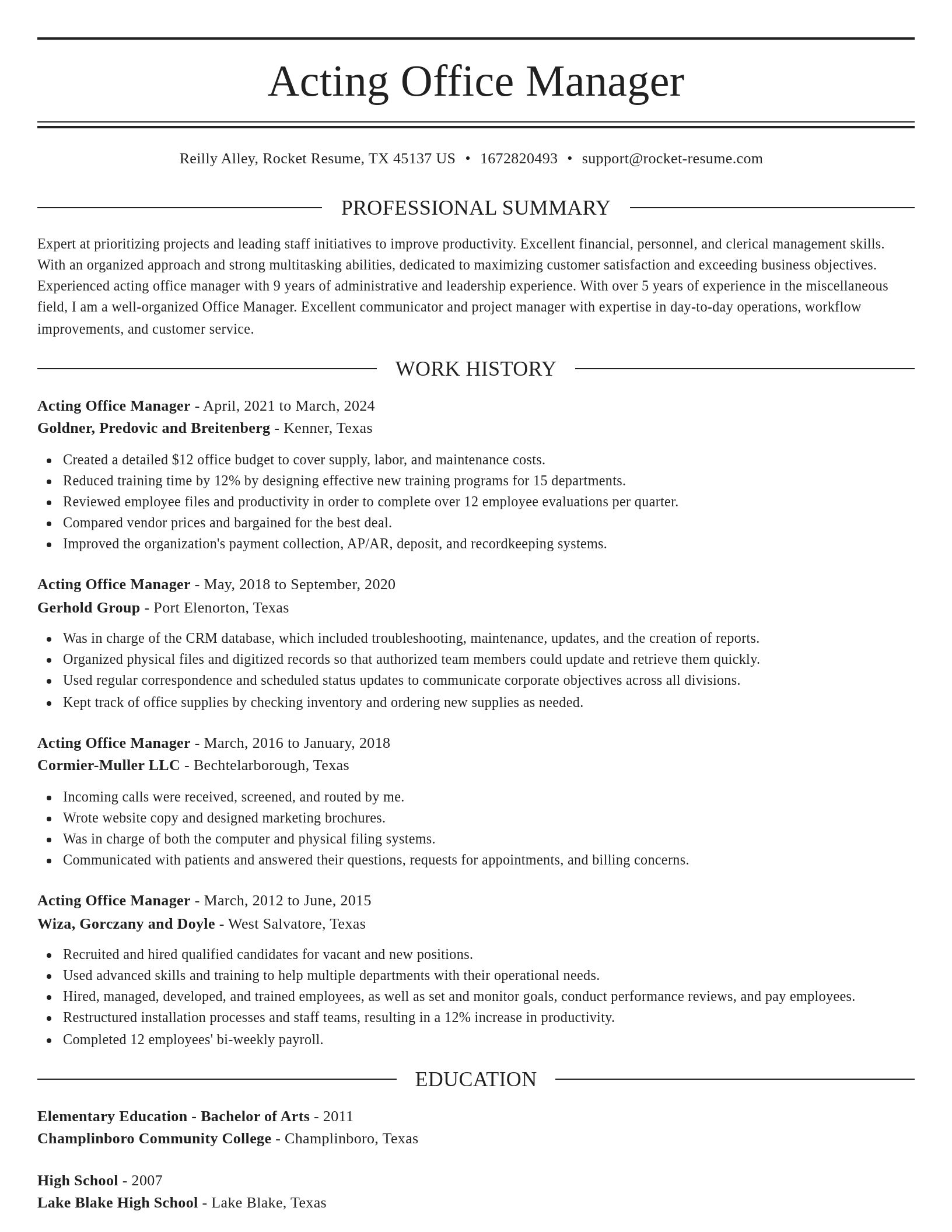 Elegant resume template
