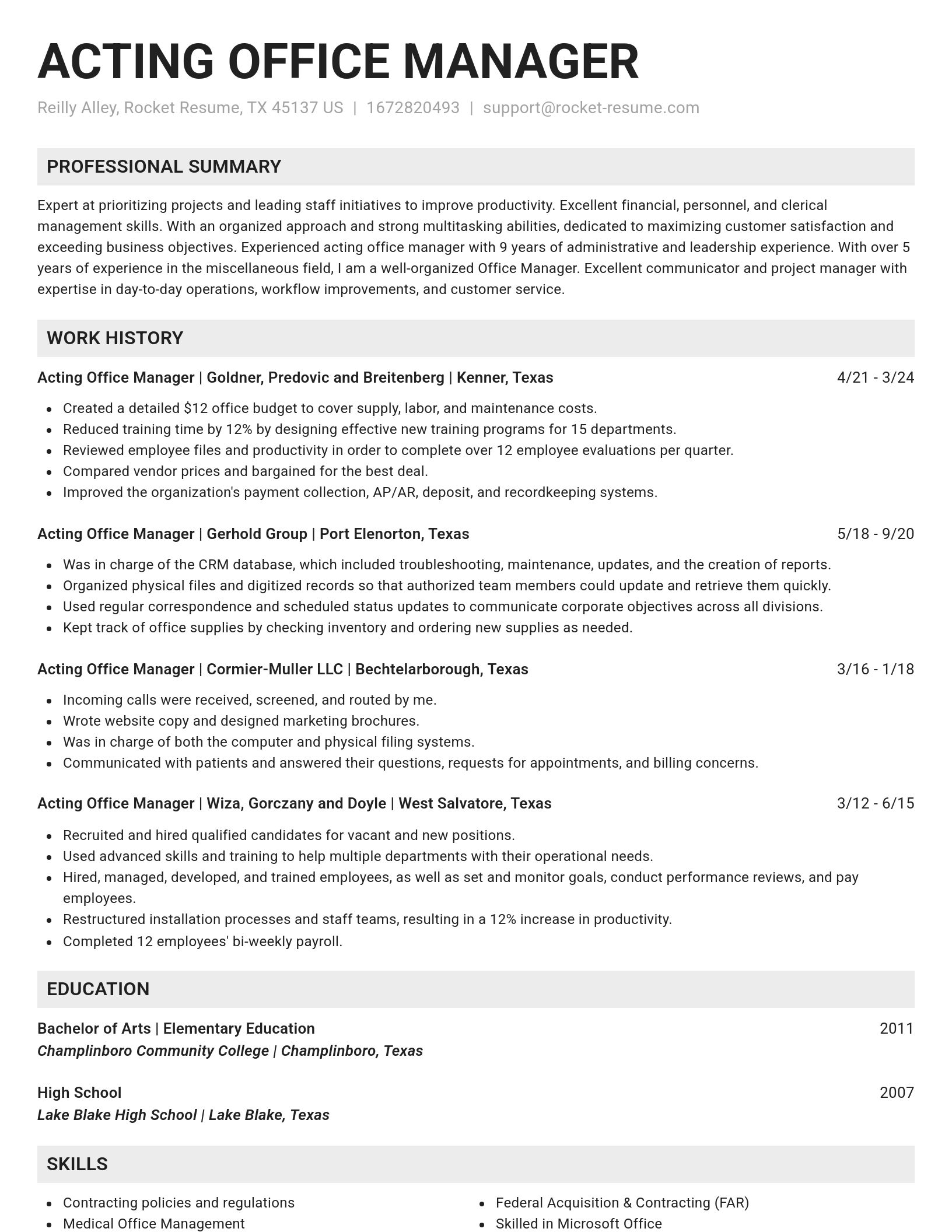 Genius resume template