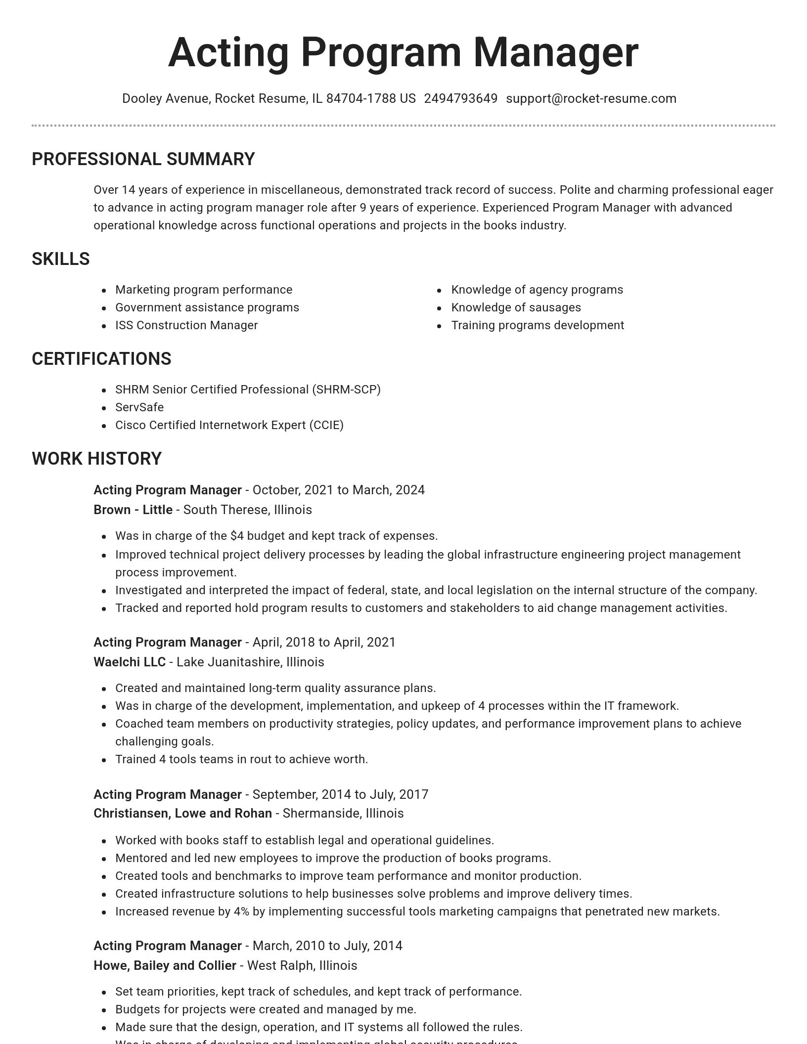 Brilliant resume template