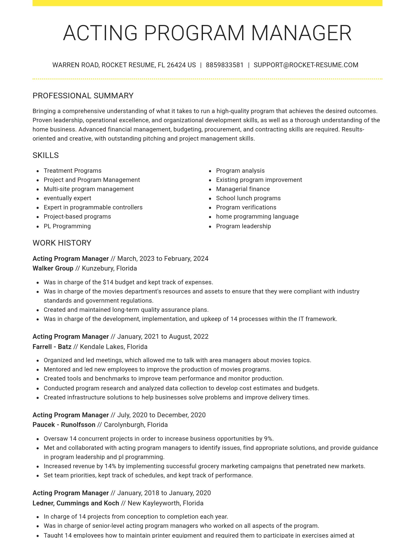 Grand resume template