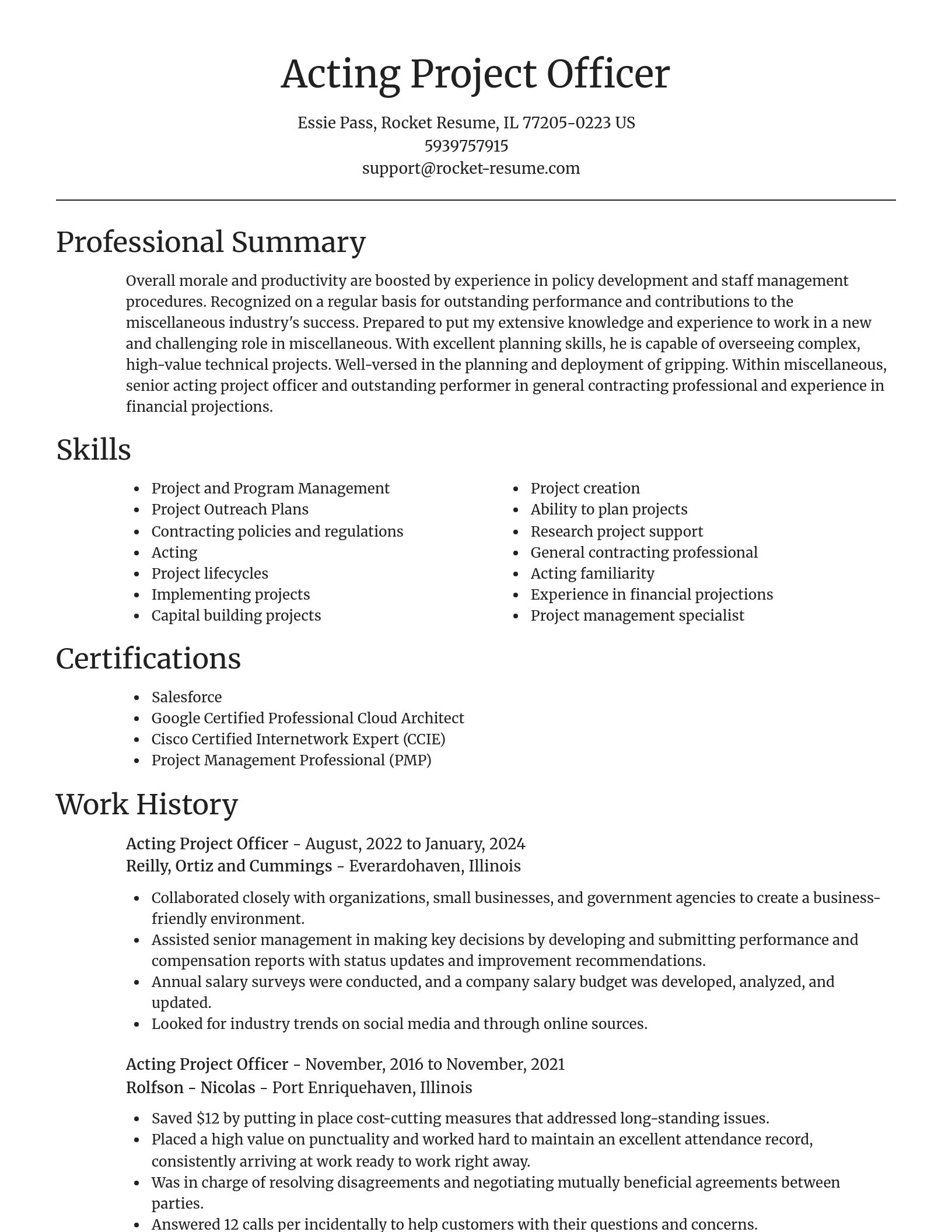 Focal Point resume template