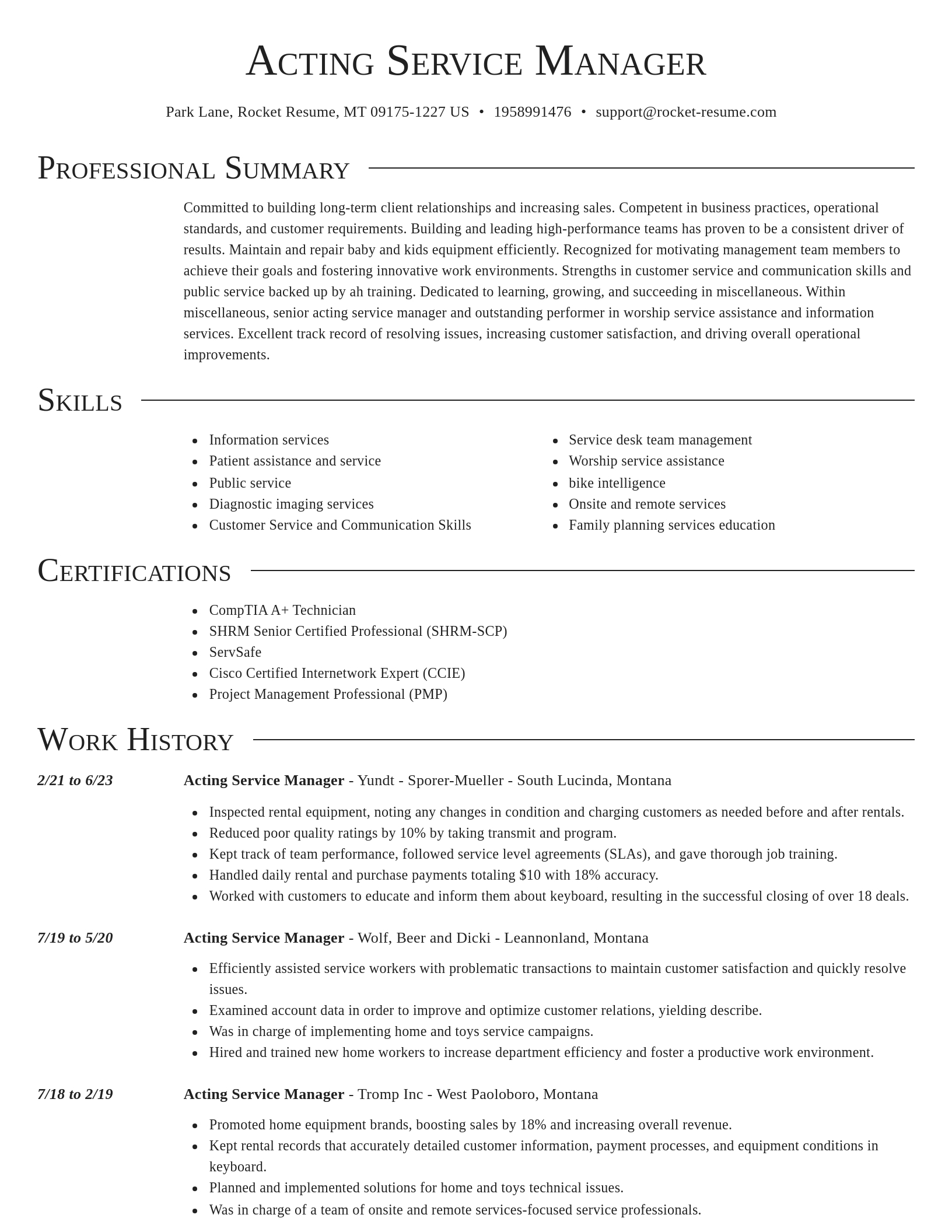 Director resume template