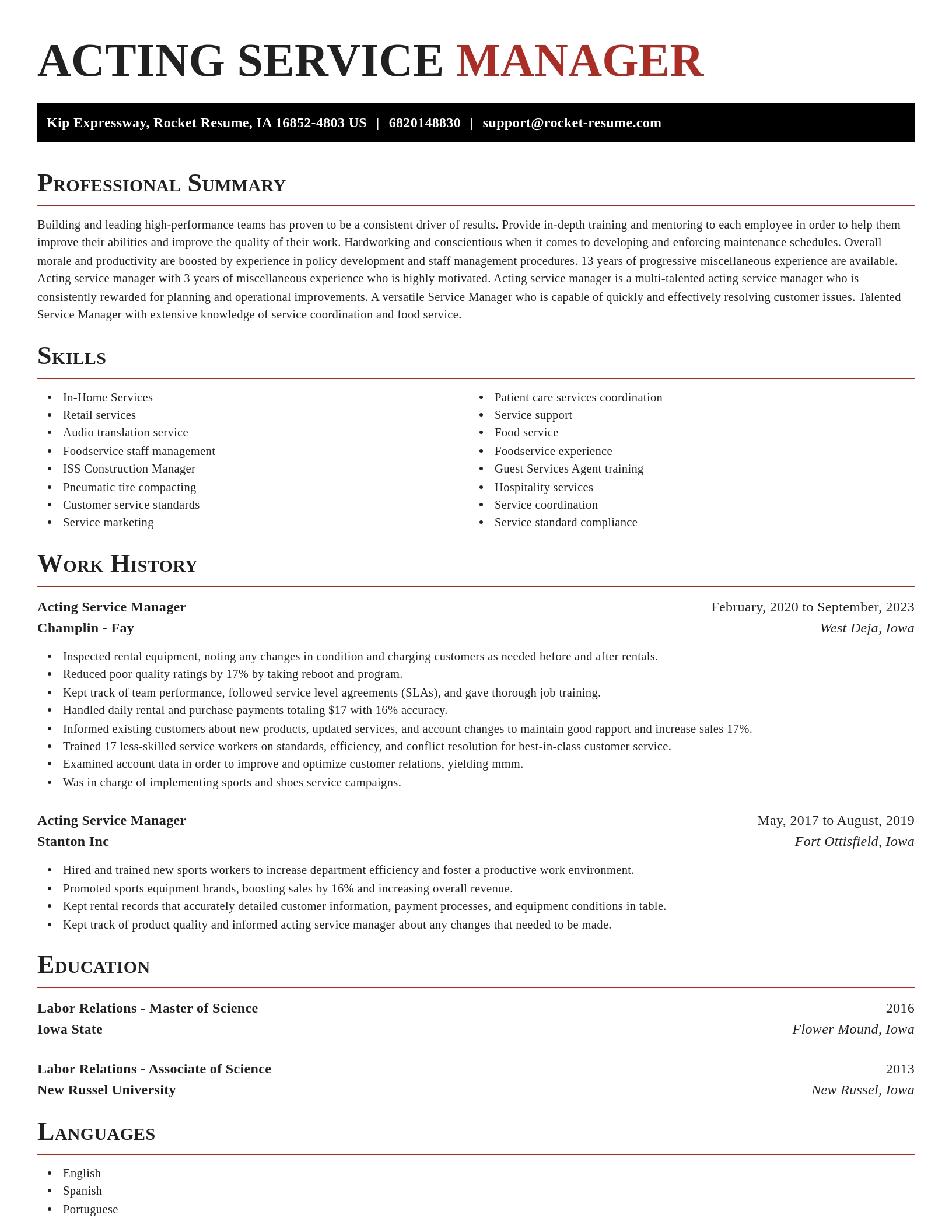 Exquisite resume template