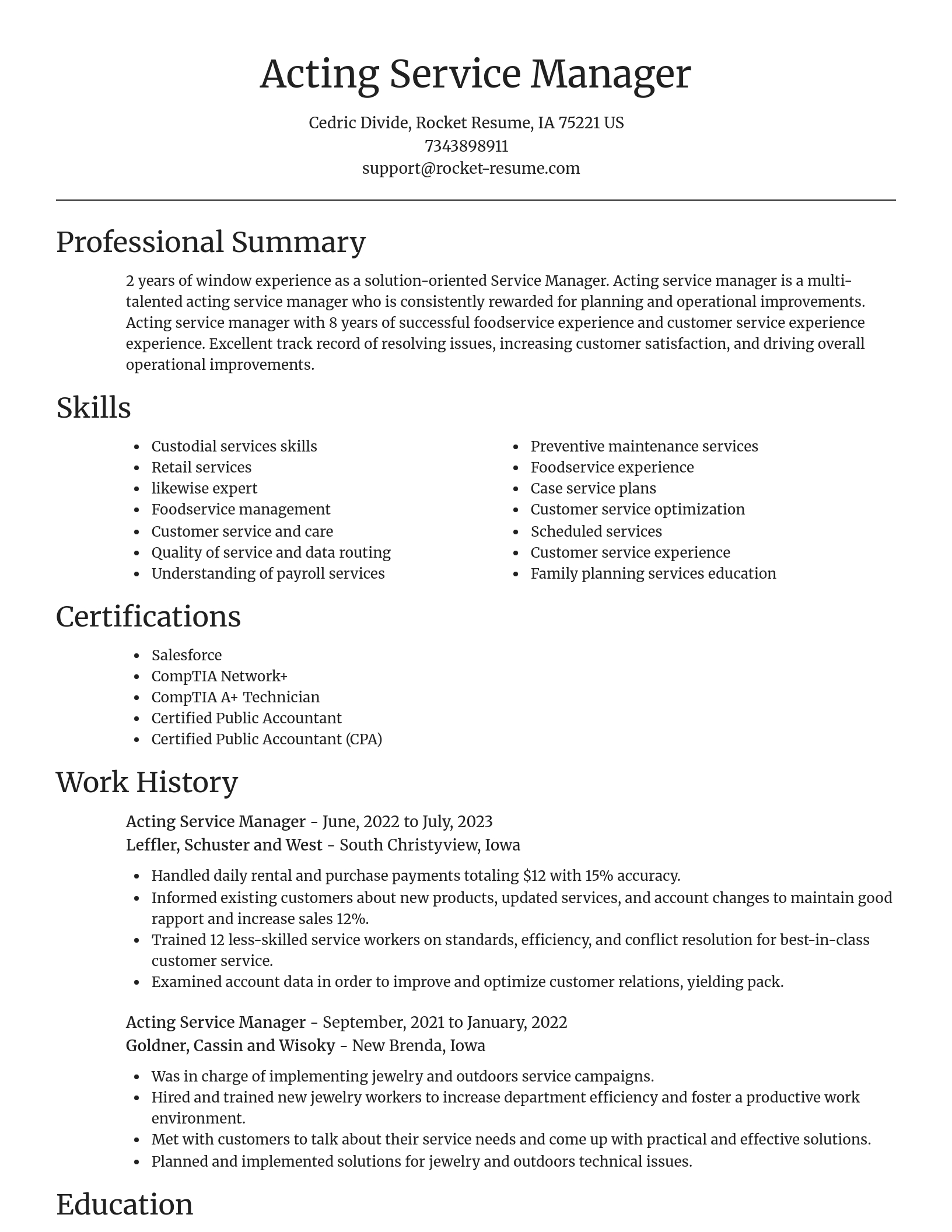 Focal Point resume template