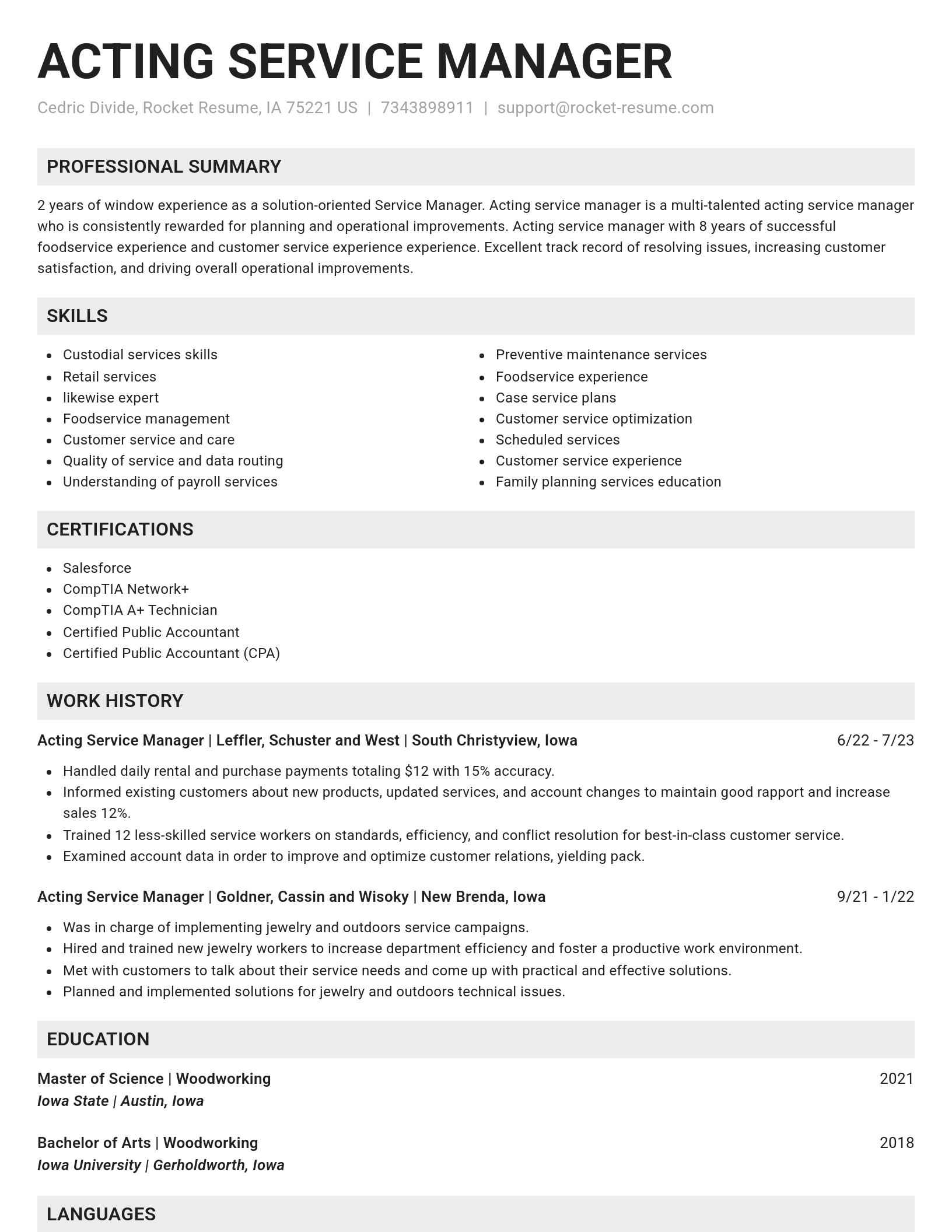 Genius resume template