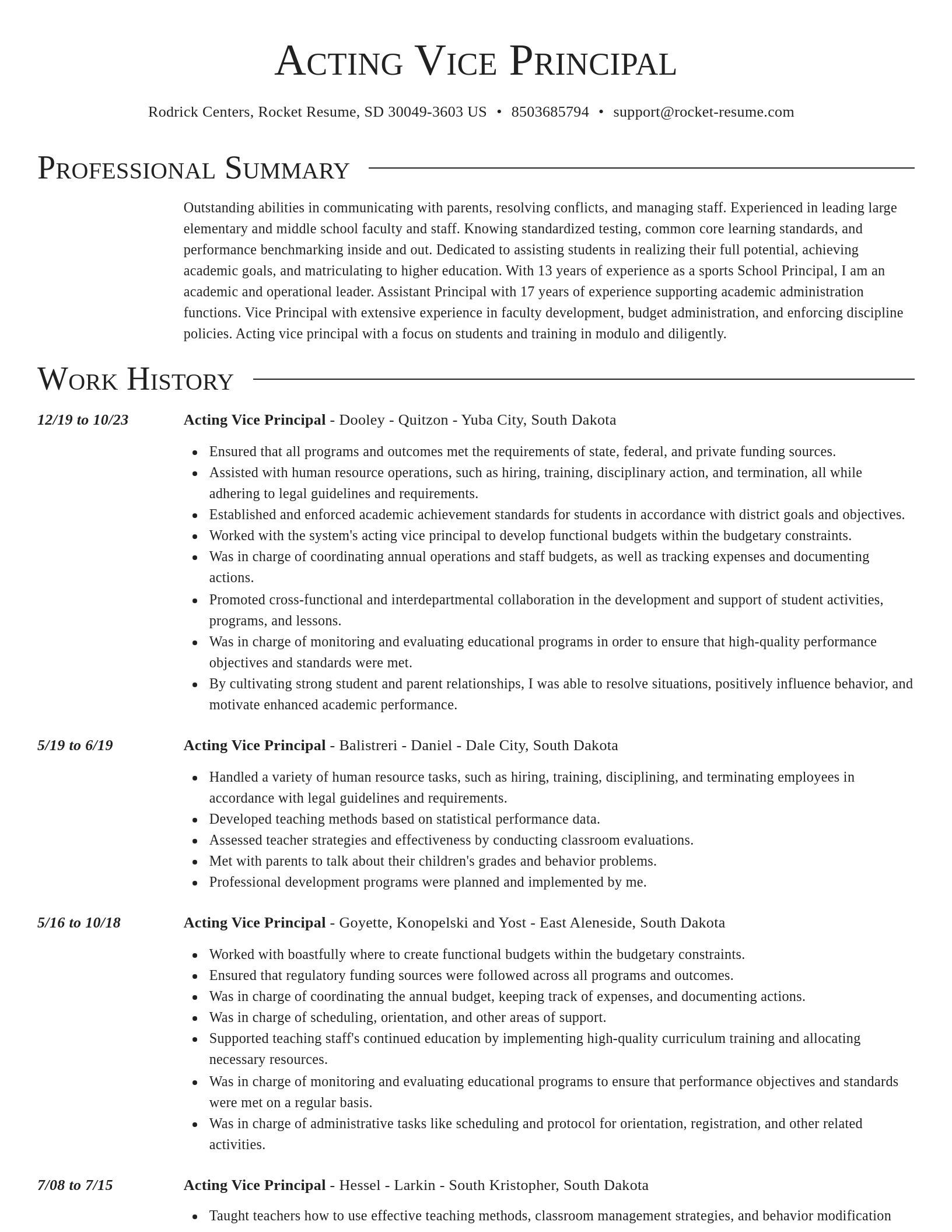 Director resume template