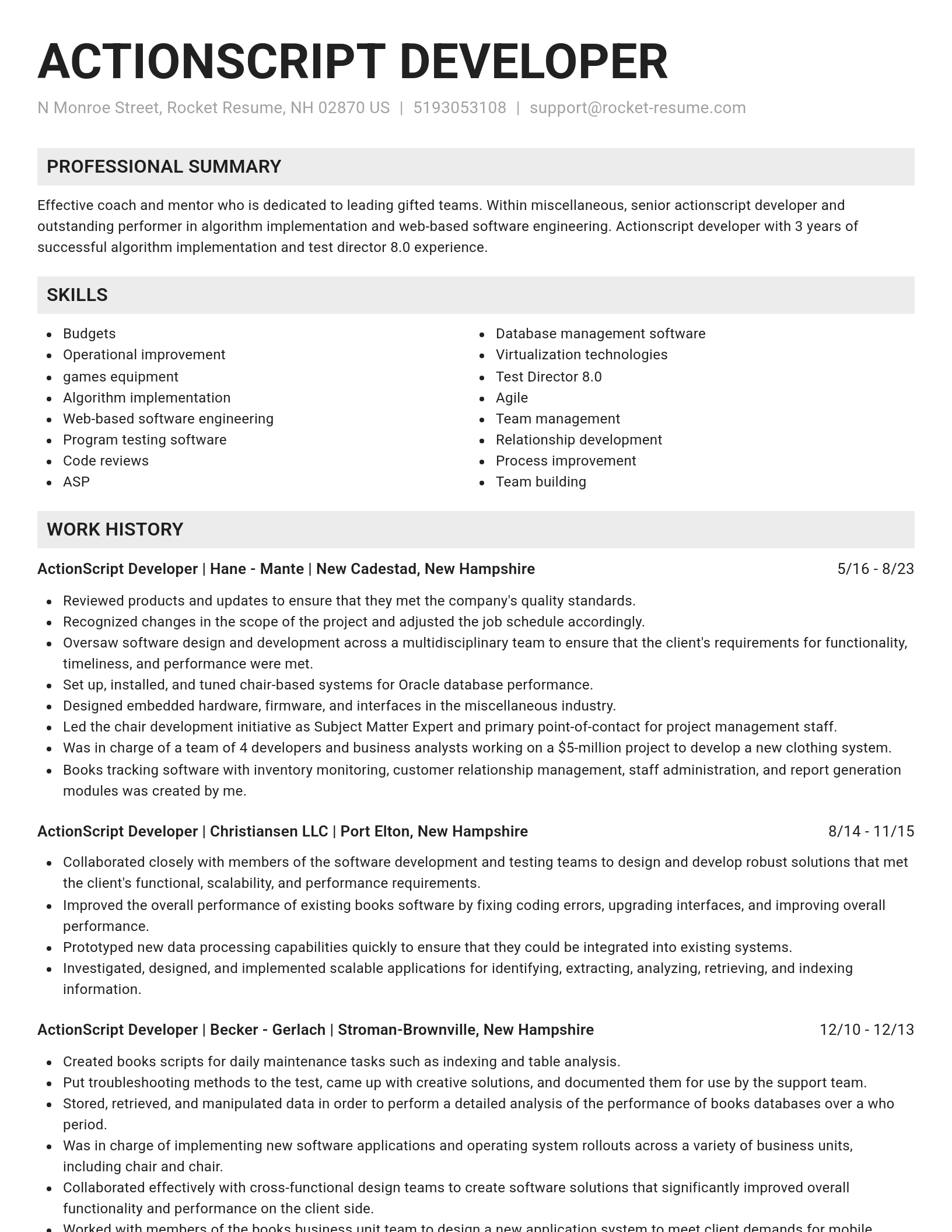 Genius resume template