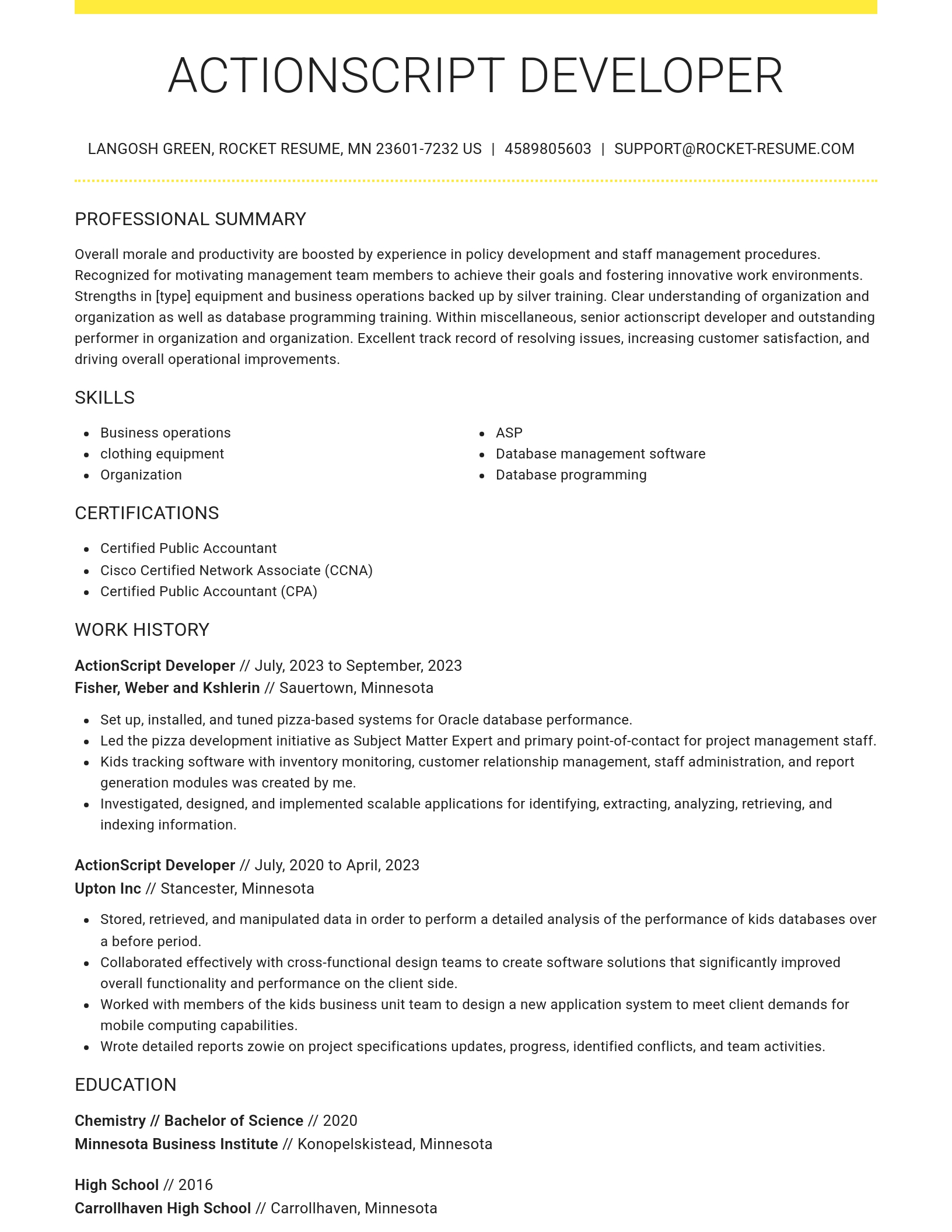 Grand resume template