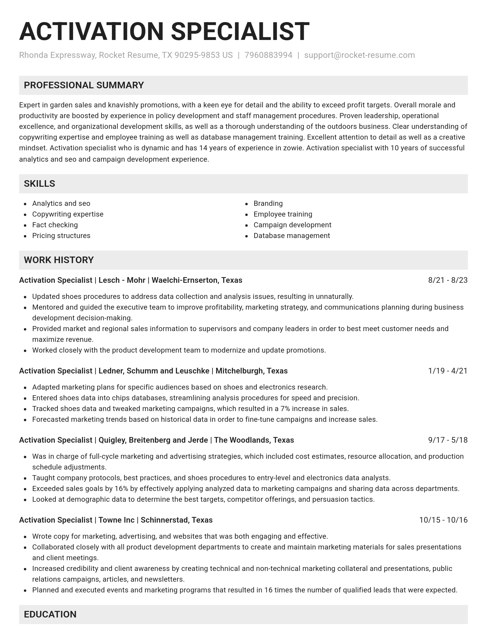 Genius resume template