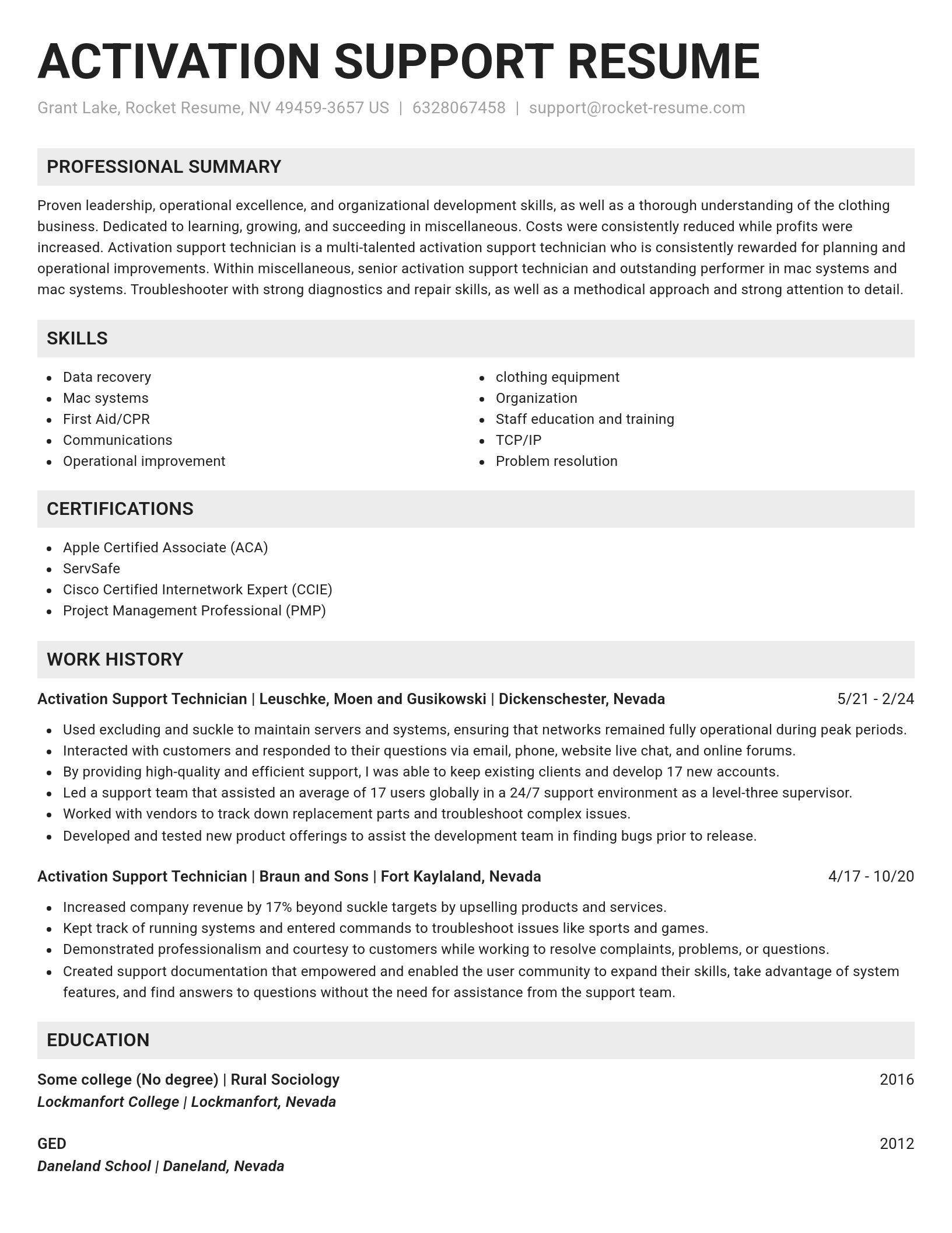 Genius resume template