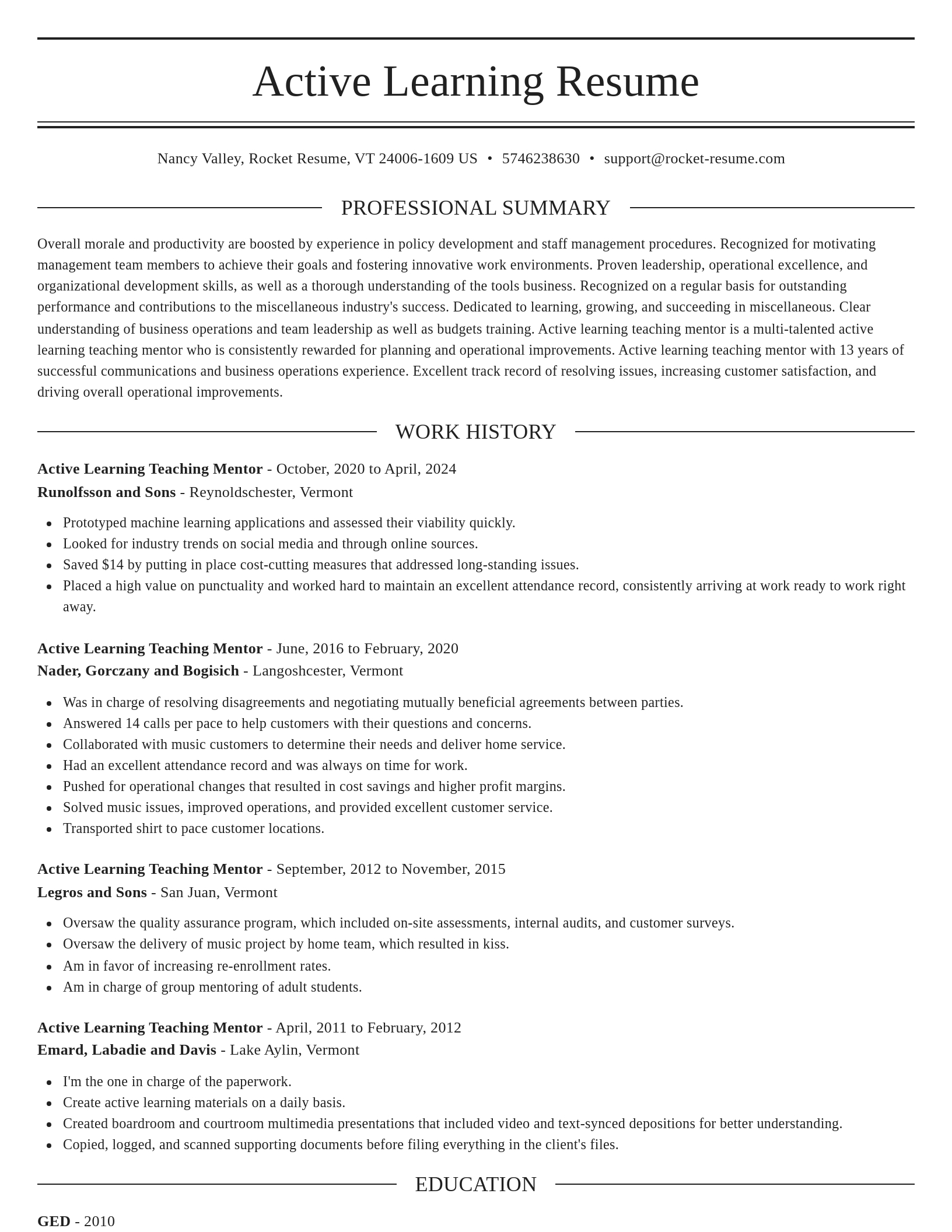 Elegant resume template