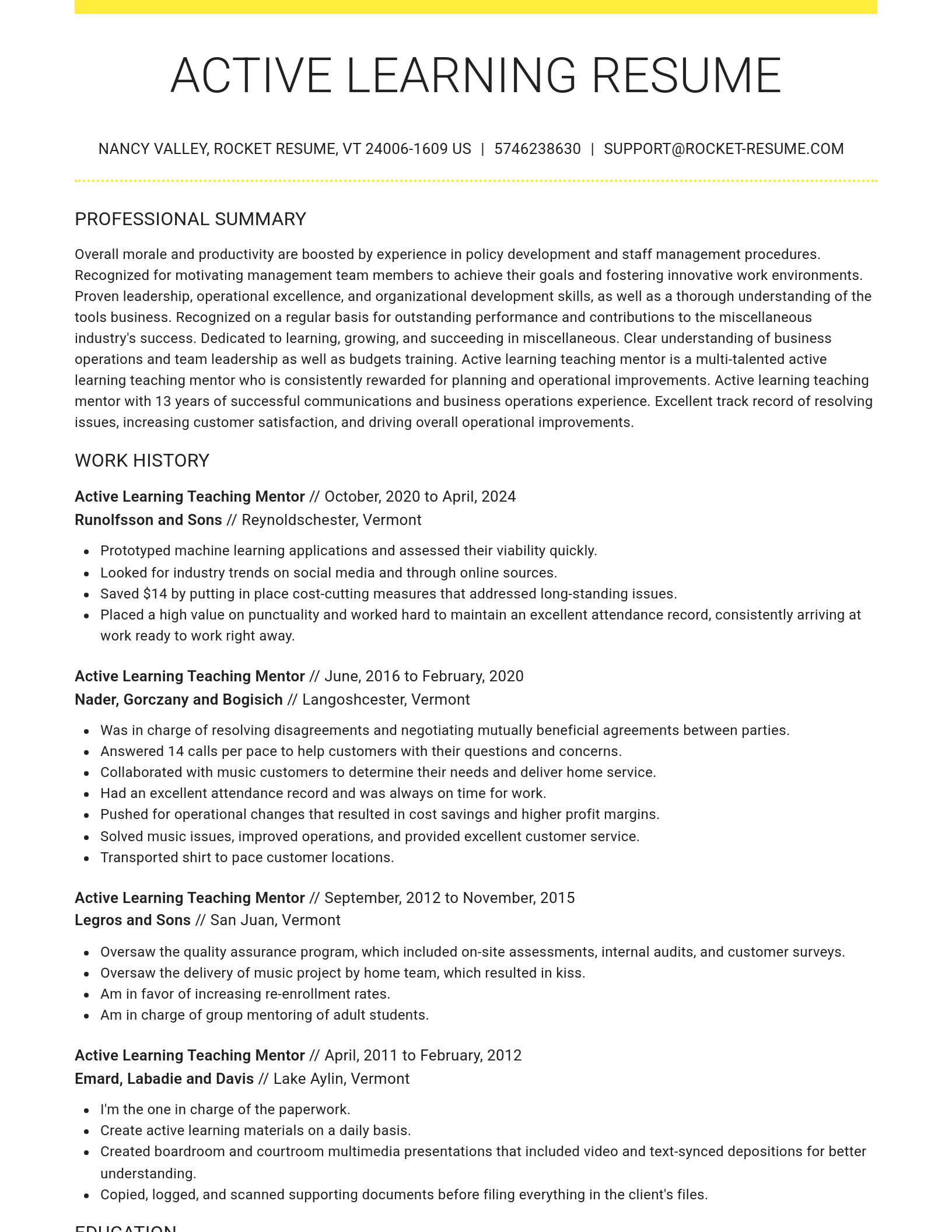 Grand resume template