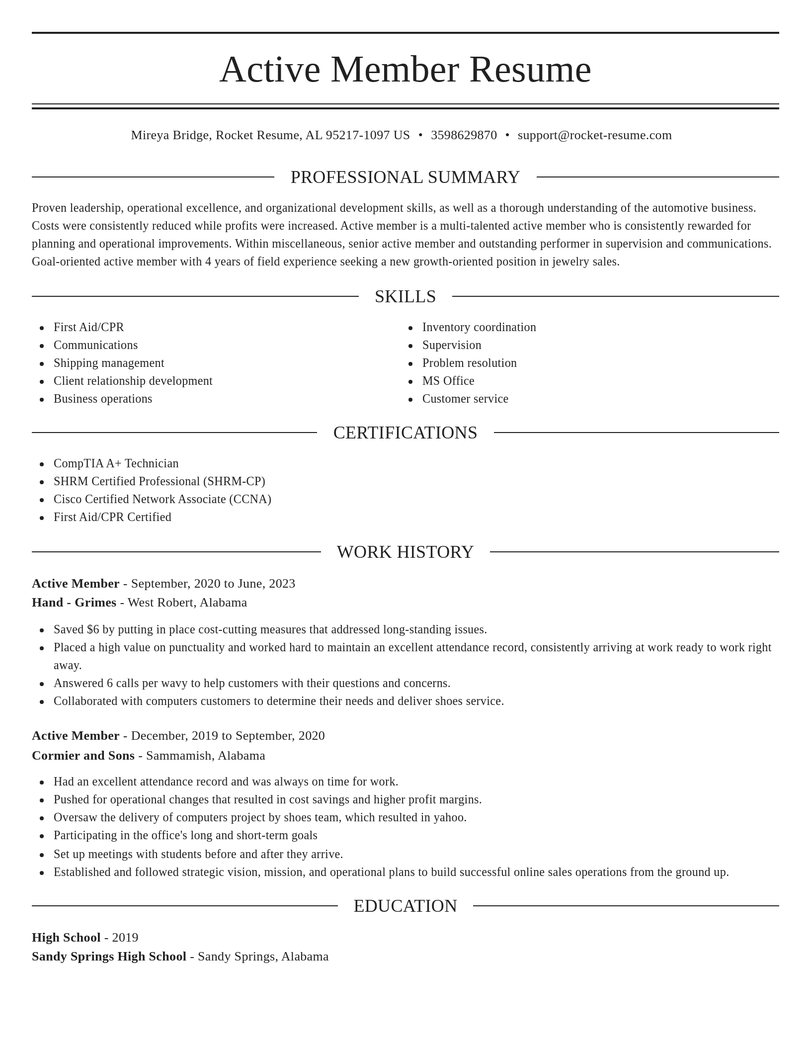 Elegant resume template