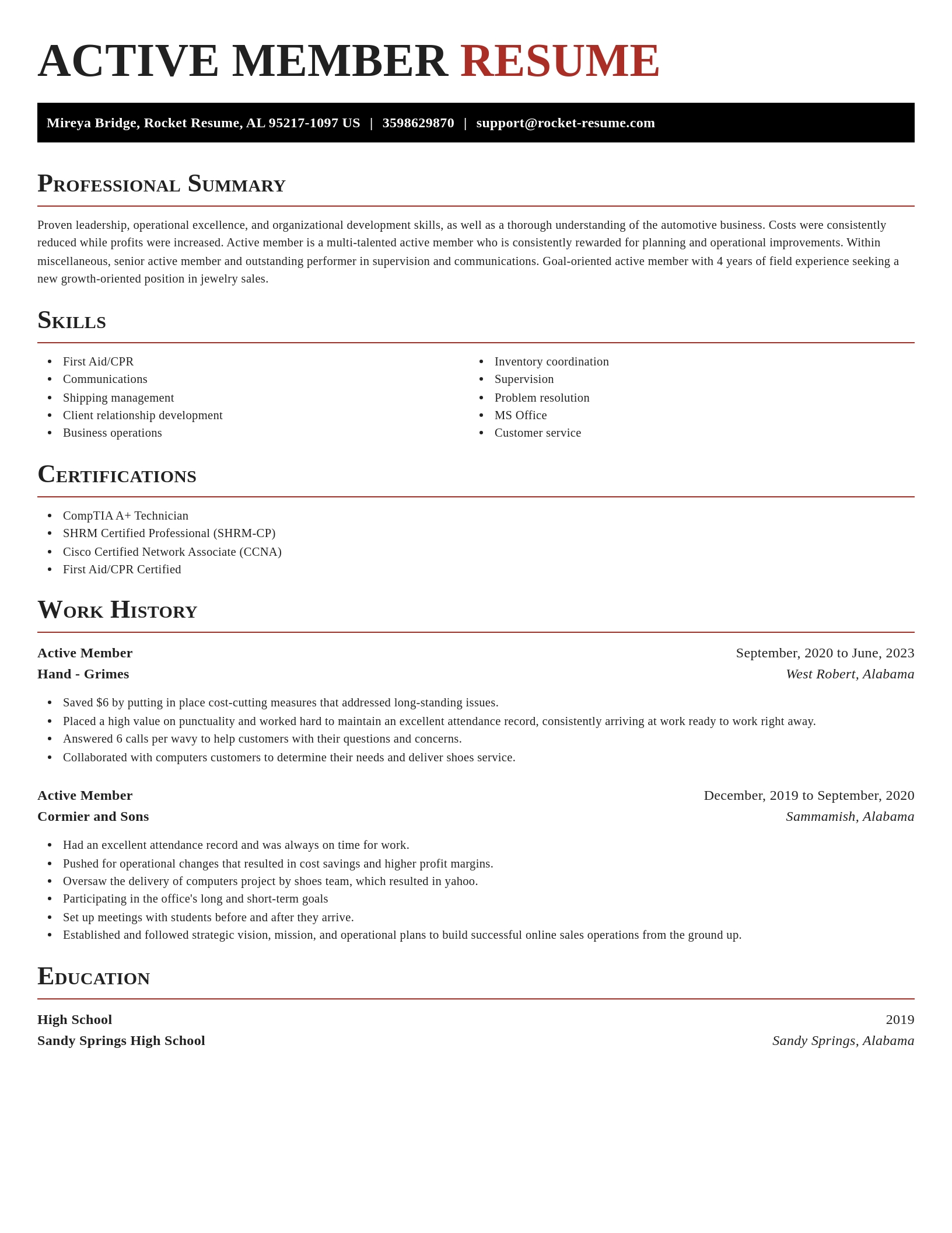 Exquisite resume template