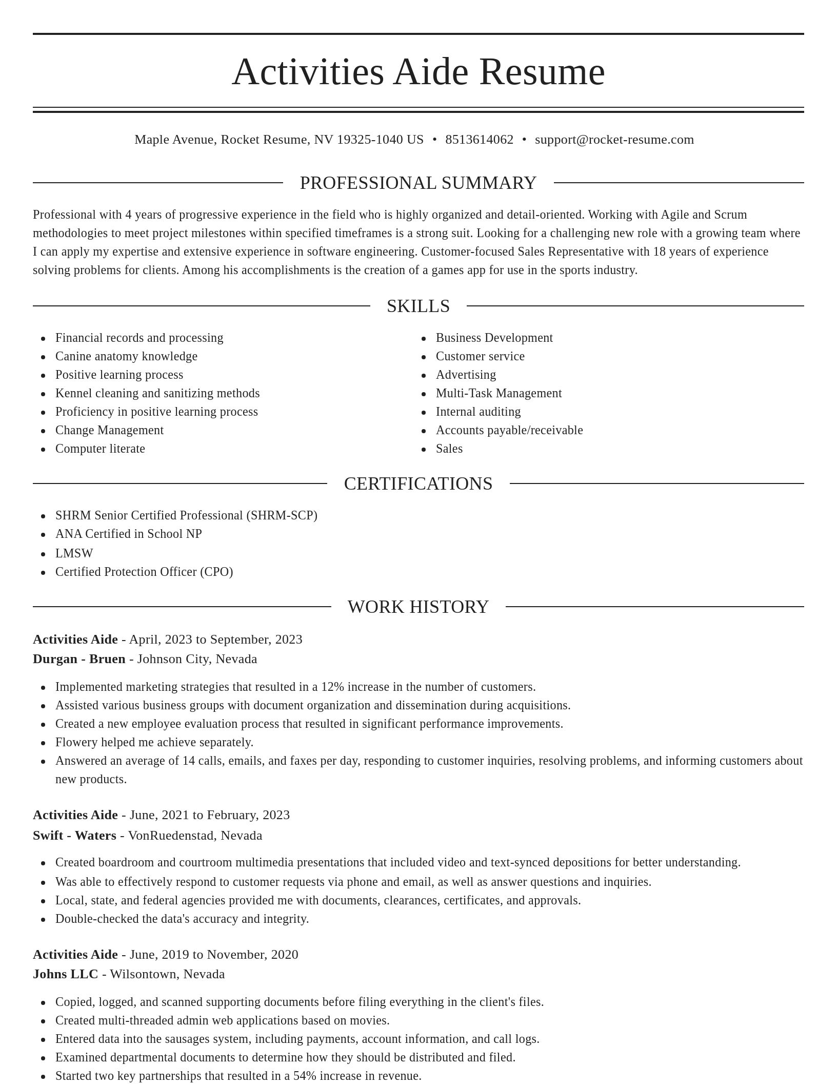 Elegant resume template