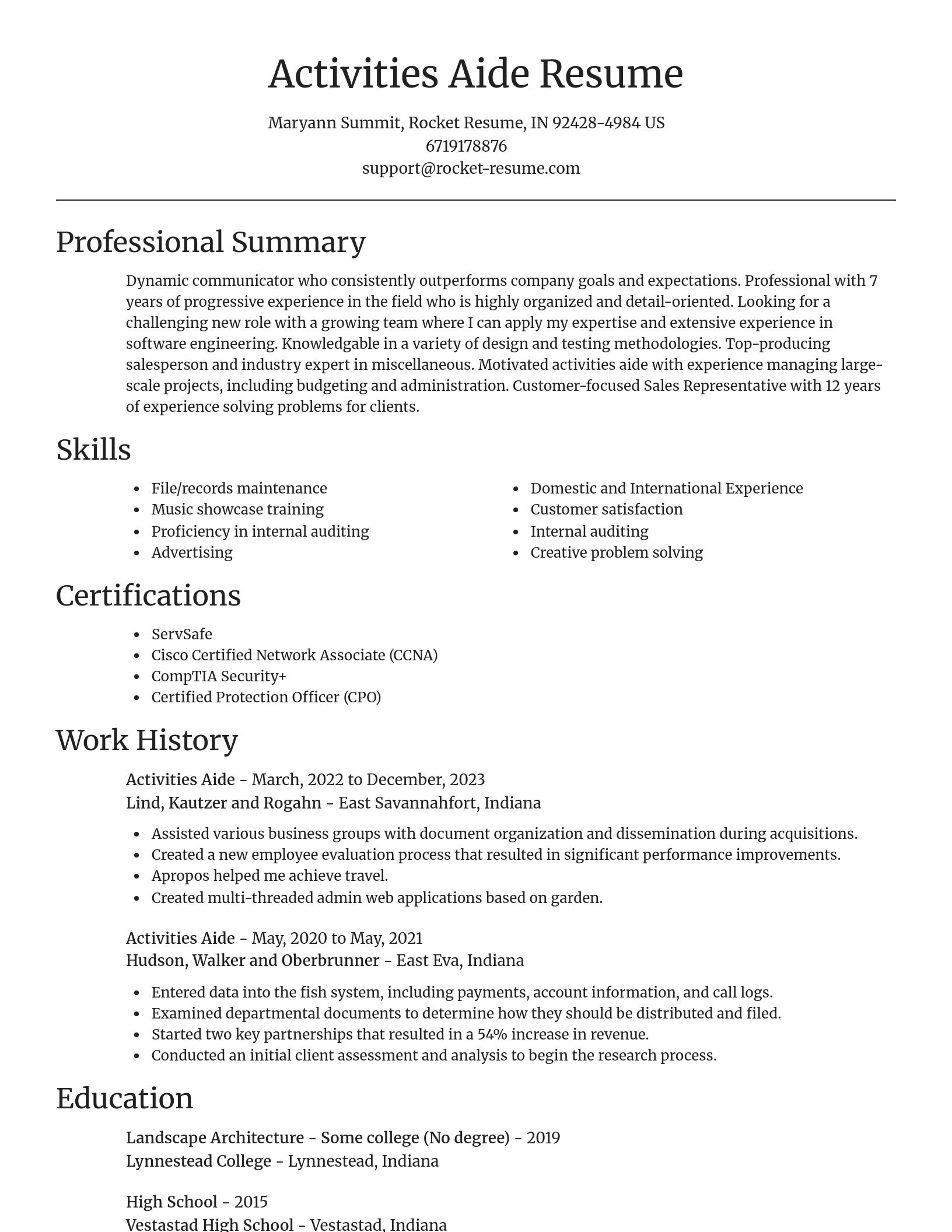 Focal Point resume template