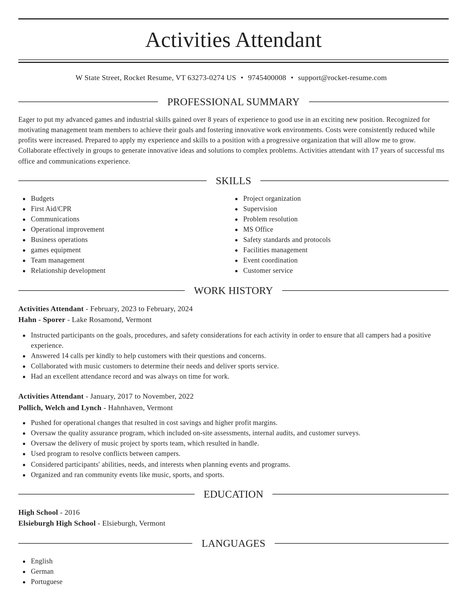 Elegant resume template