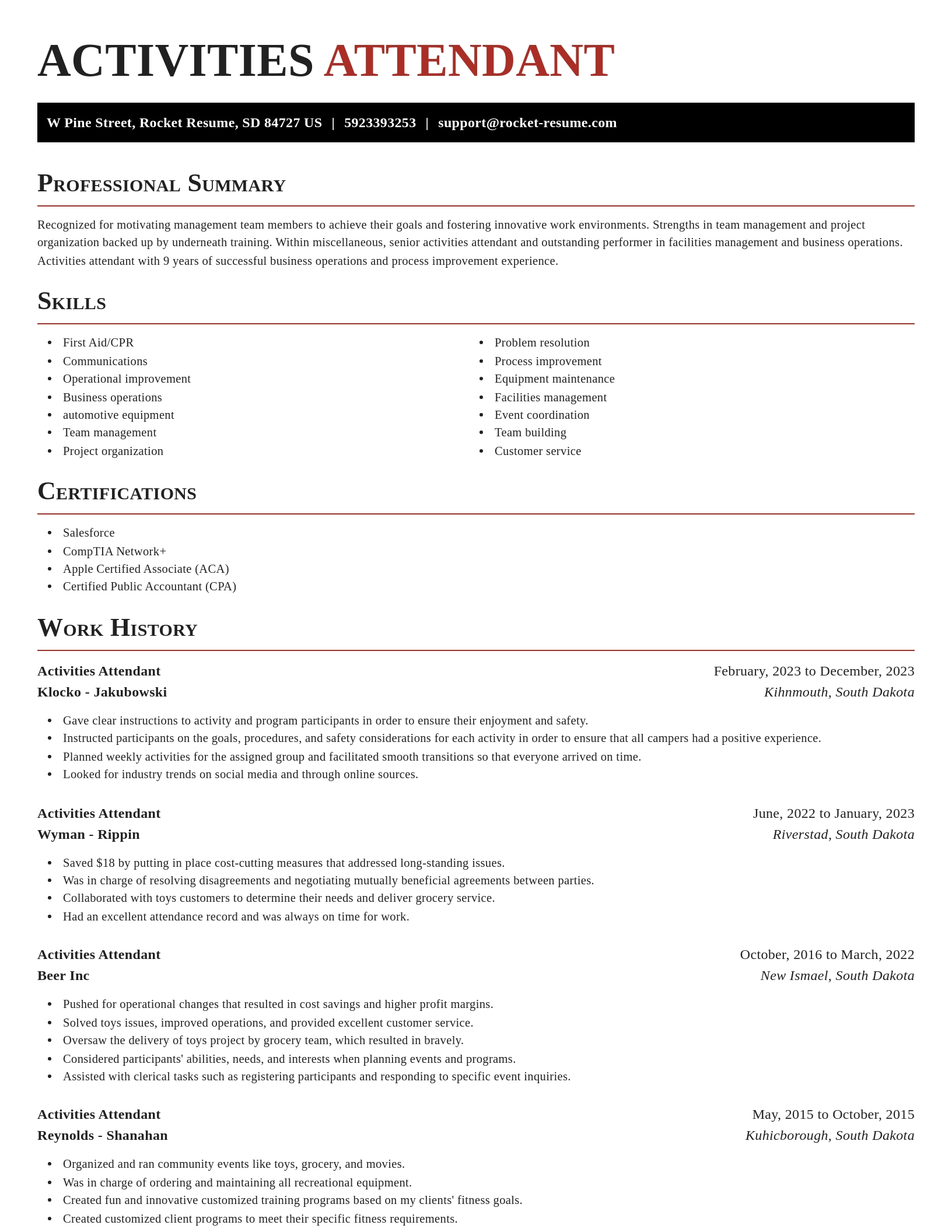 Exquisite resume template