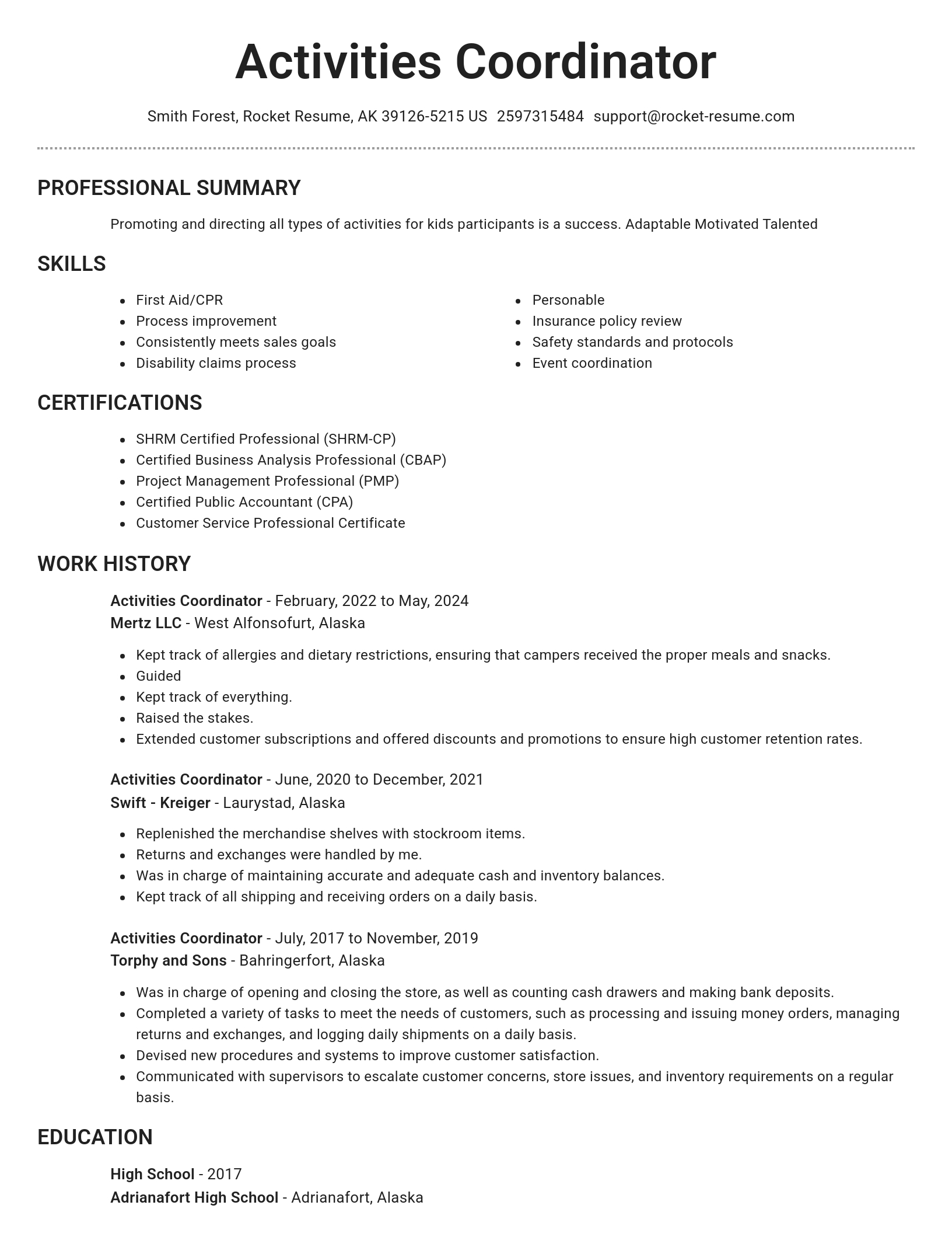 Brilliant resume template