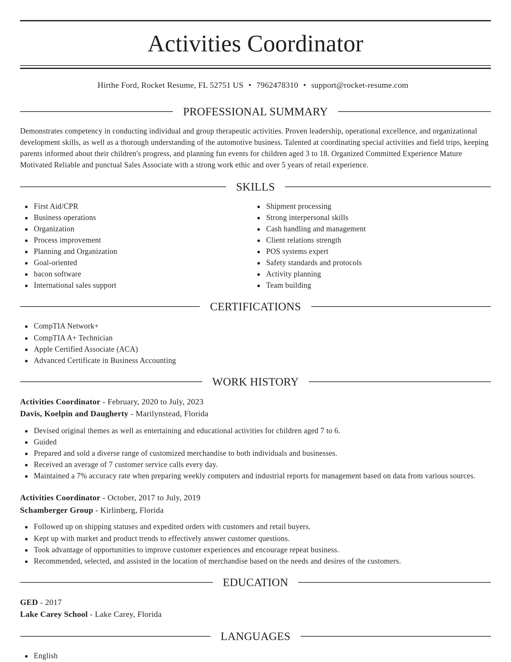 Elegant resume template