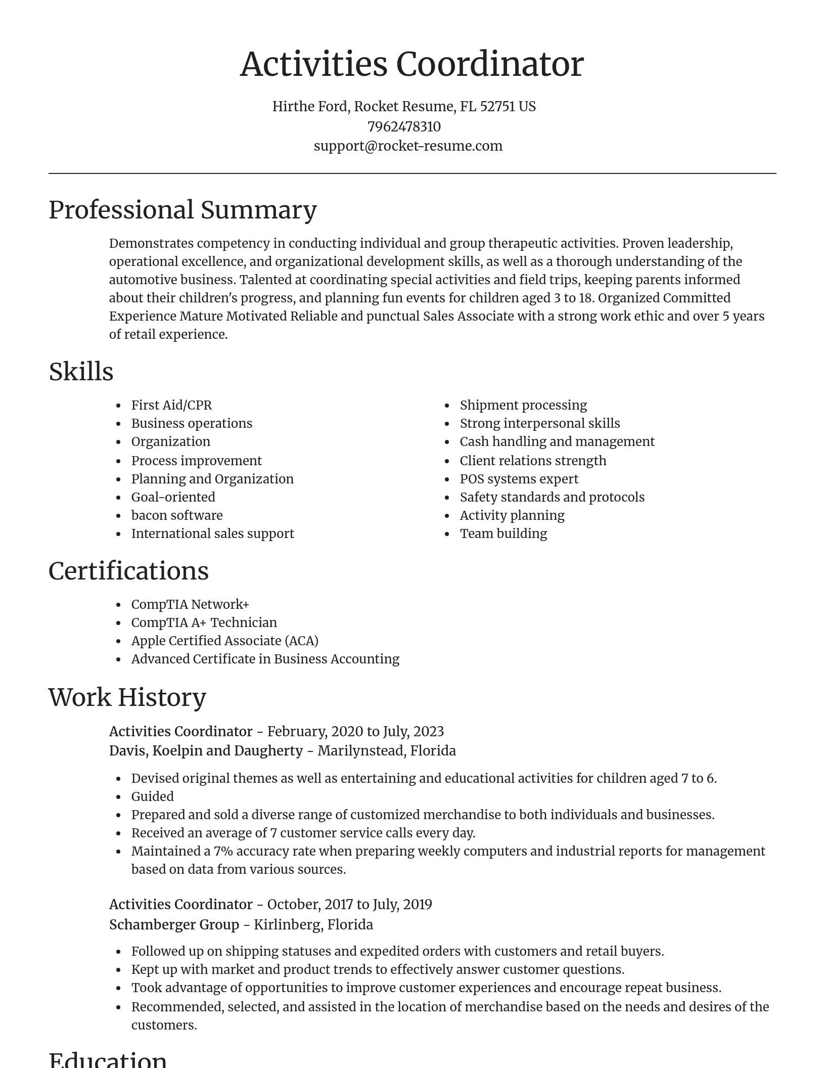 Focal Point resume template