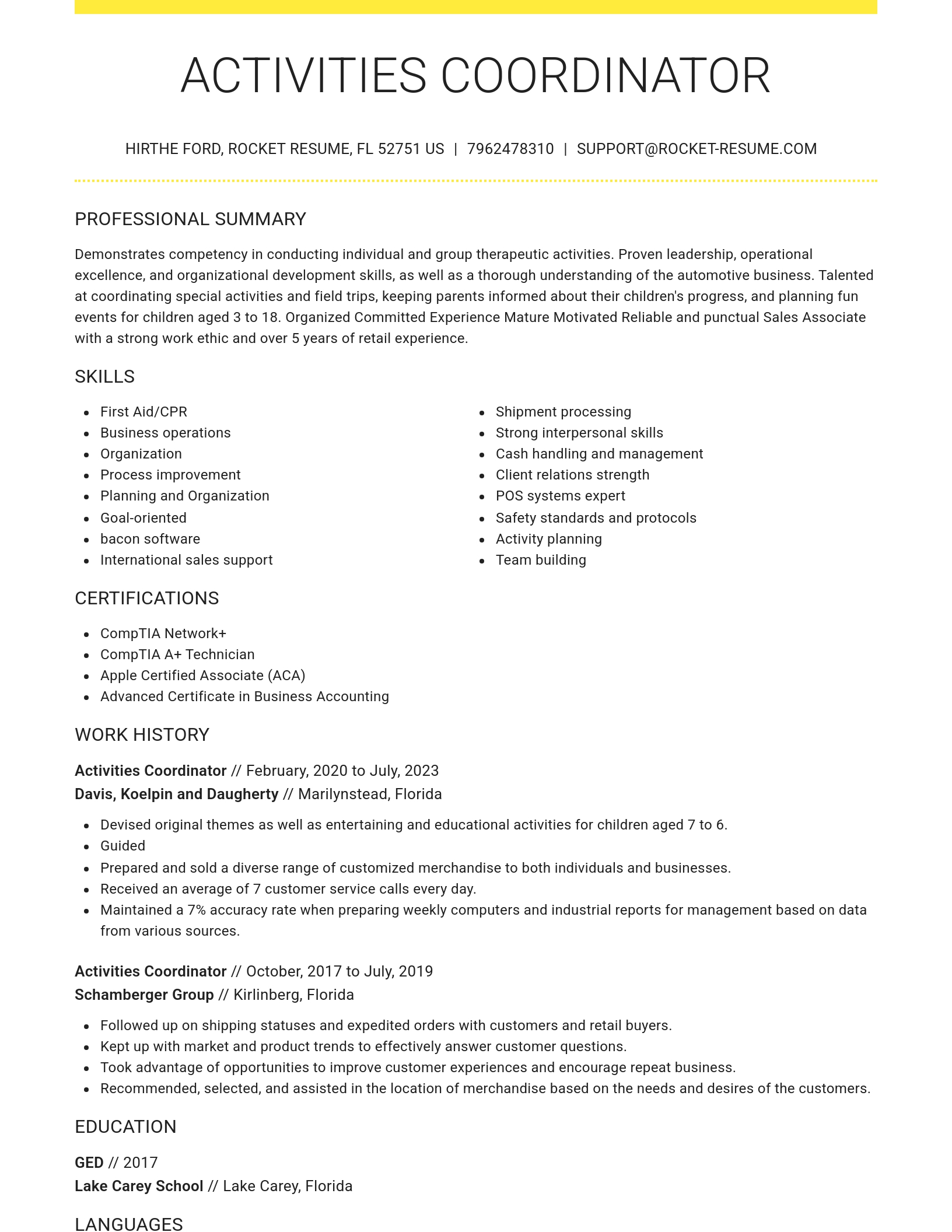 Grand resume template