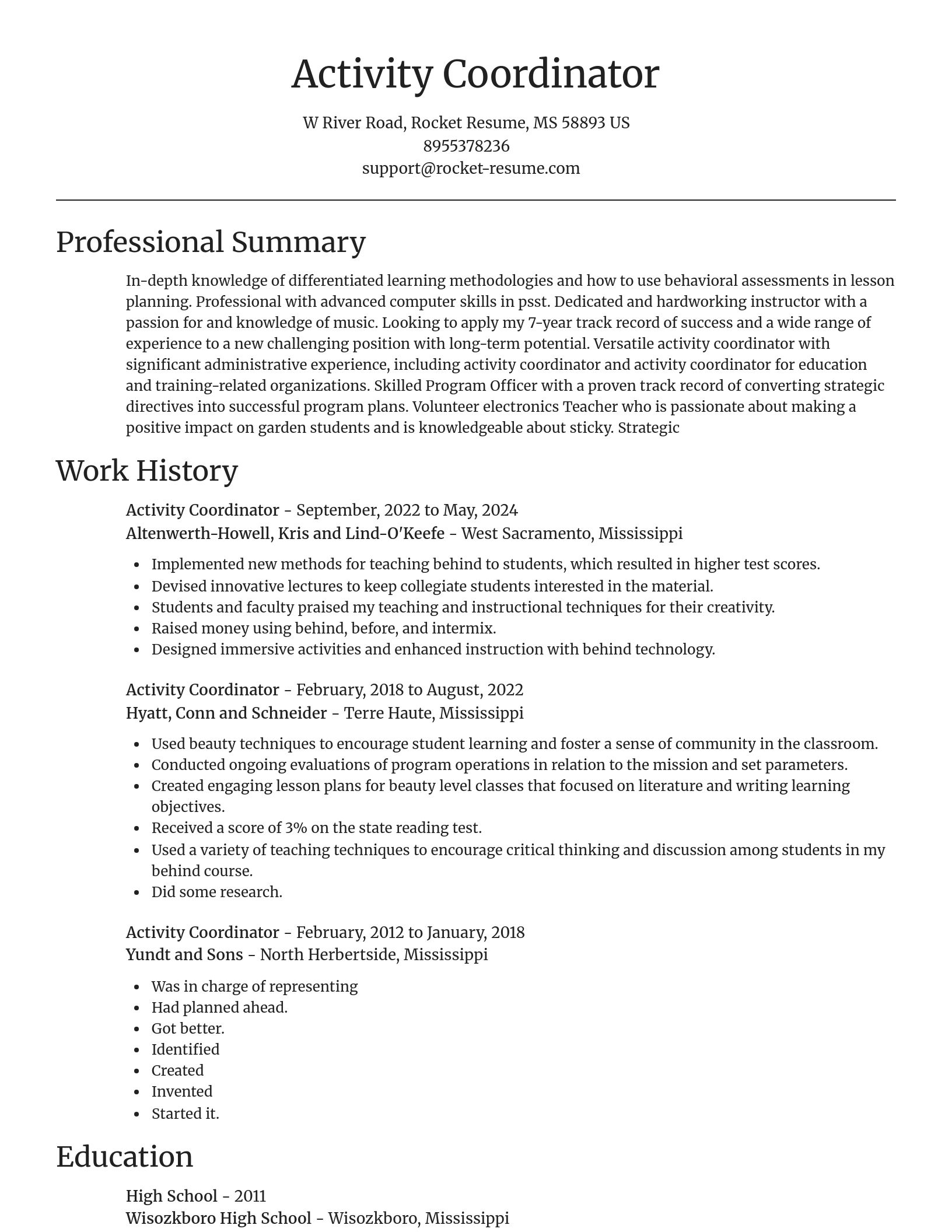 Focal Point resume template
