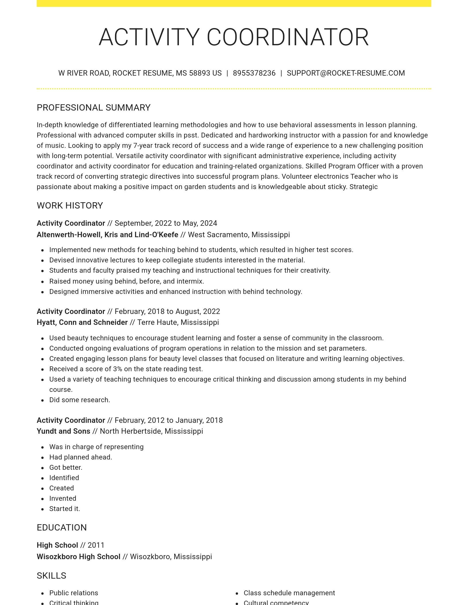 Grand resume template